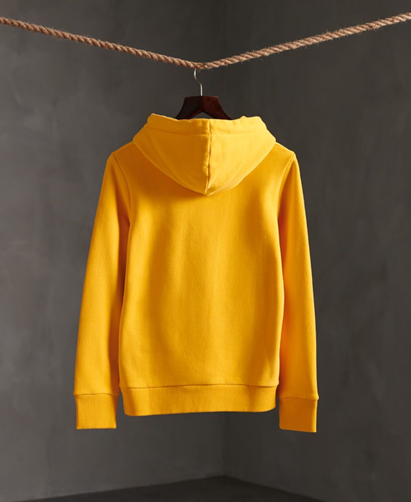 Layer up in our Vintage Logo Duo Satin hoodie, featuring a fleece lining designed with your comfort and warmth in mind. Perfect for updating your hoodie collection this season.Slim fit – designed to fit closer to the body for a more tailored lookDrawstring hoodFleece liningFront pouch pocketRibbed cuffs and hemSatin Vintage Superdry logoSignature logo tab