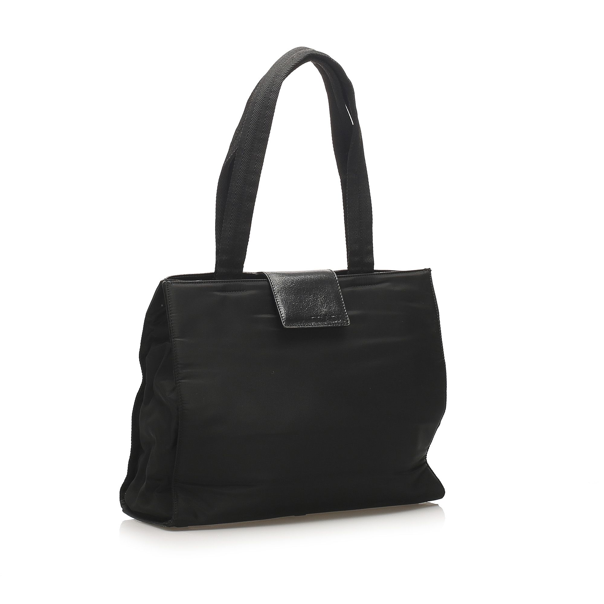 Vintage Prada Tessuto Shoulder Bag Black