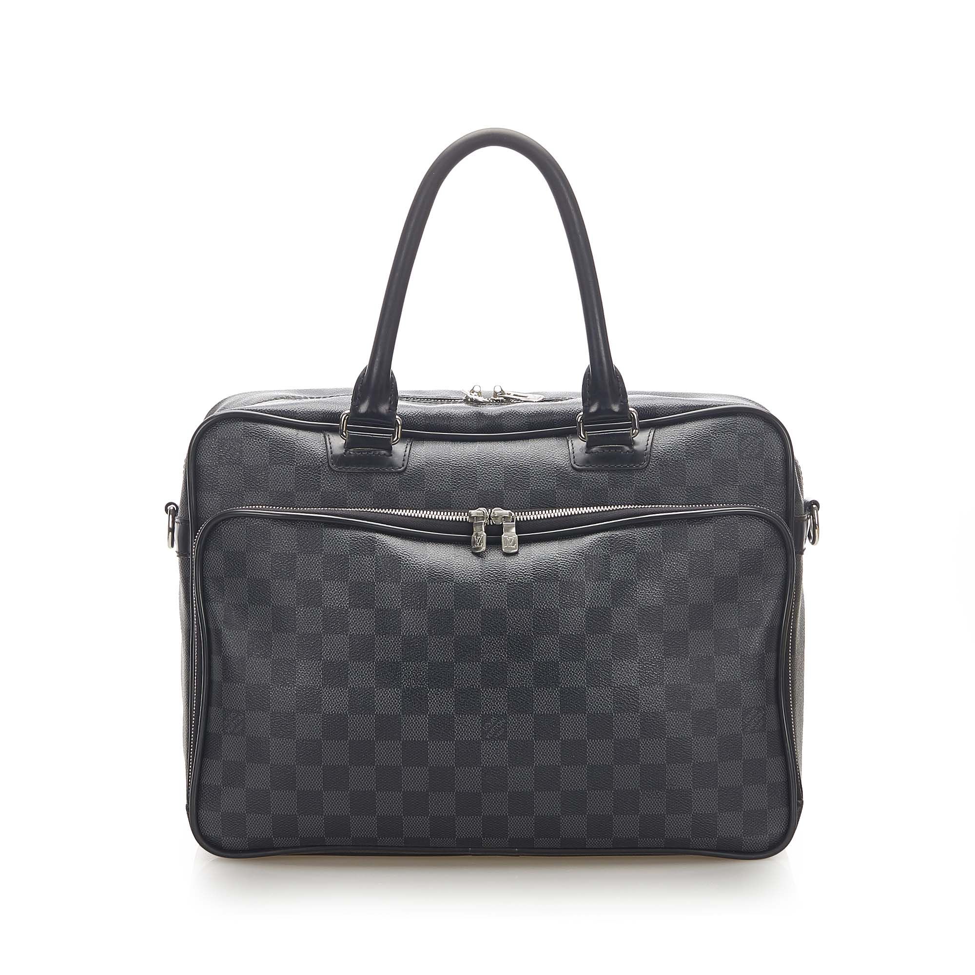 Vintage Louis Vuitton Damier Graphite Icare Laptop Bag Black