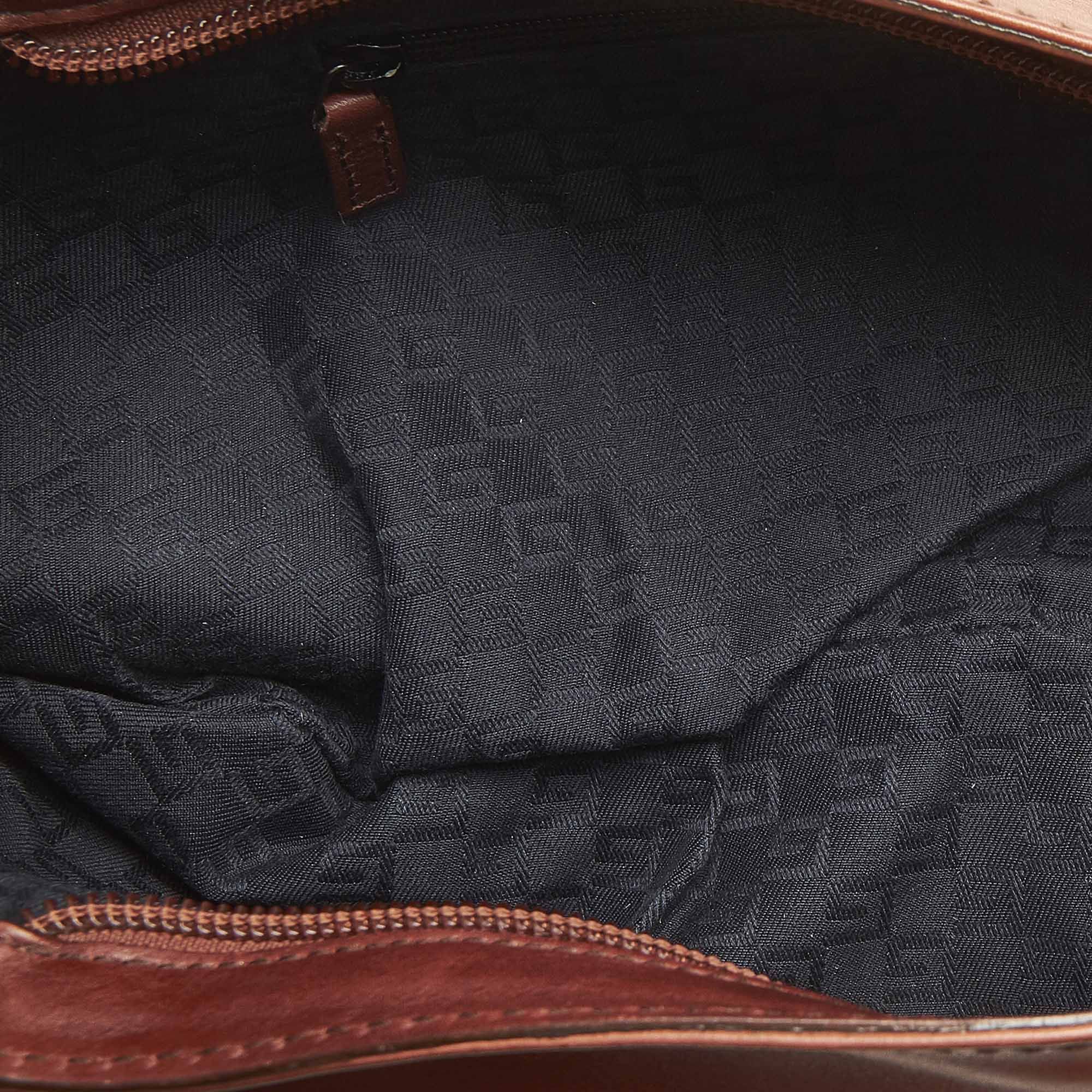 Vintage Gucci Leather Clutch Bag Brown