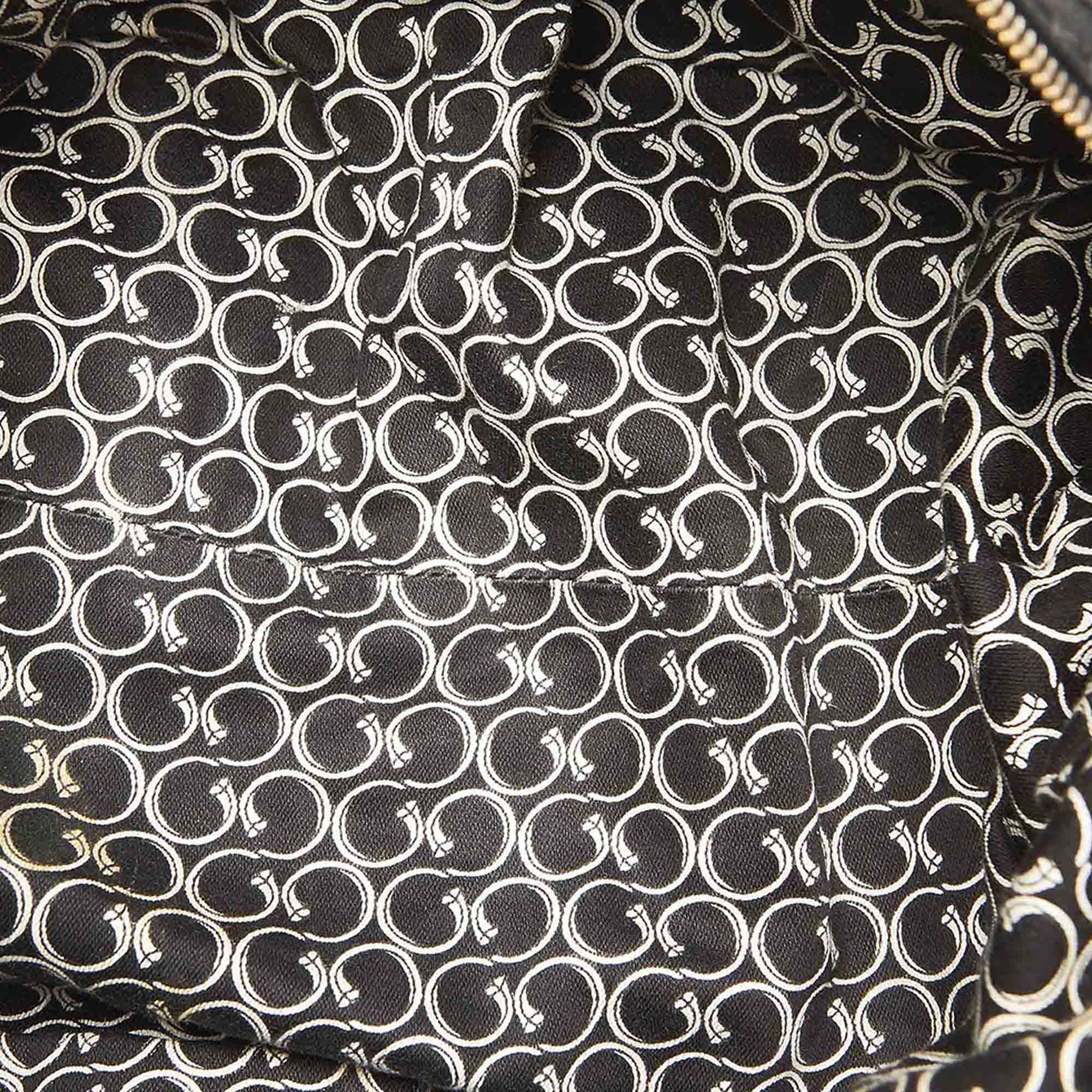 Vintage Gucci Horsebit Nail Leather Boston Bag Black