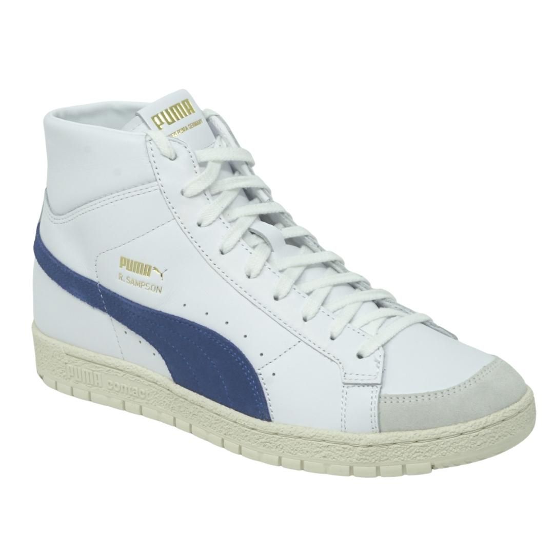High Top Sneaker. Style: 374960-02. Rubber Sole. Lace Fasten Trainers. Branded Badge On Side Of Shoe