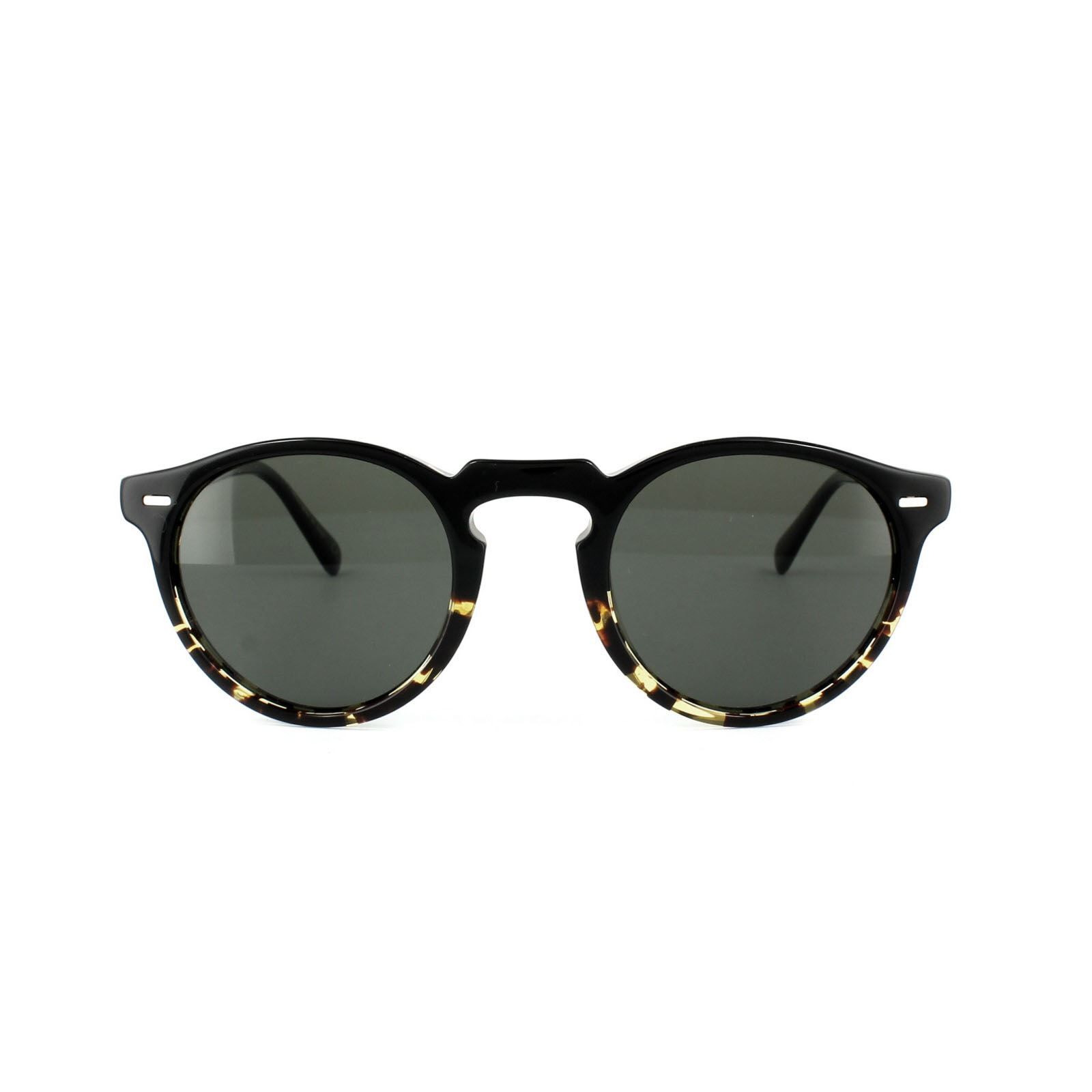 Oliver Peoples Sunglasses OV5217S Gregory Peck 1178P1 Black Dark Tortoise  Gradient Green Polarized