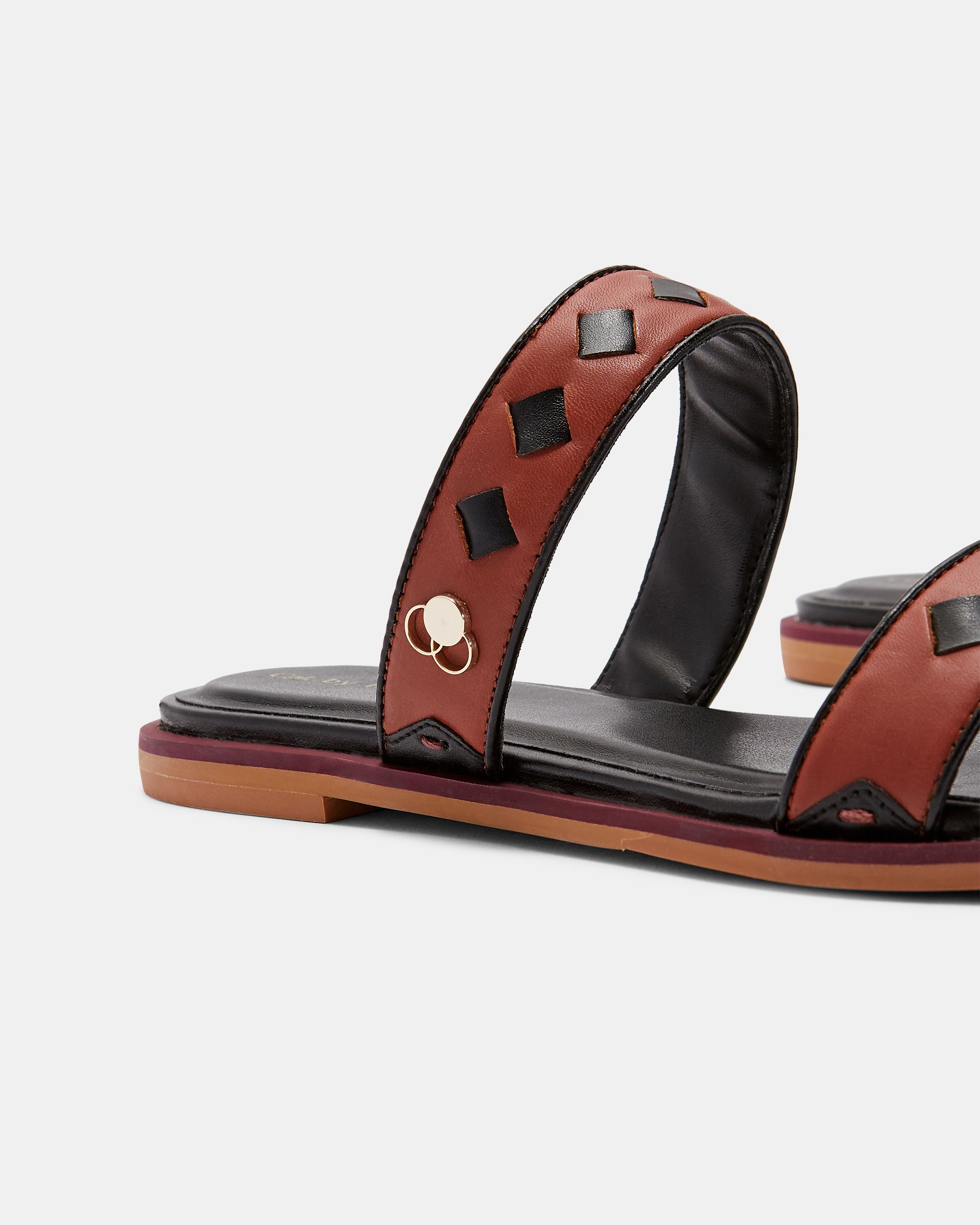 tan leather slider
