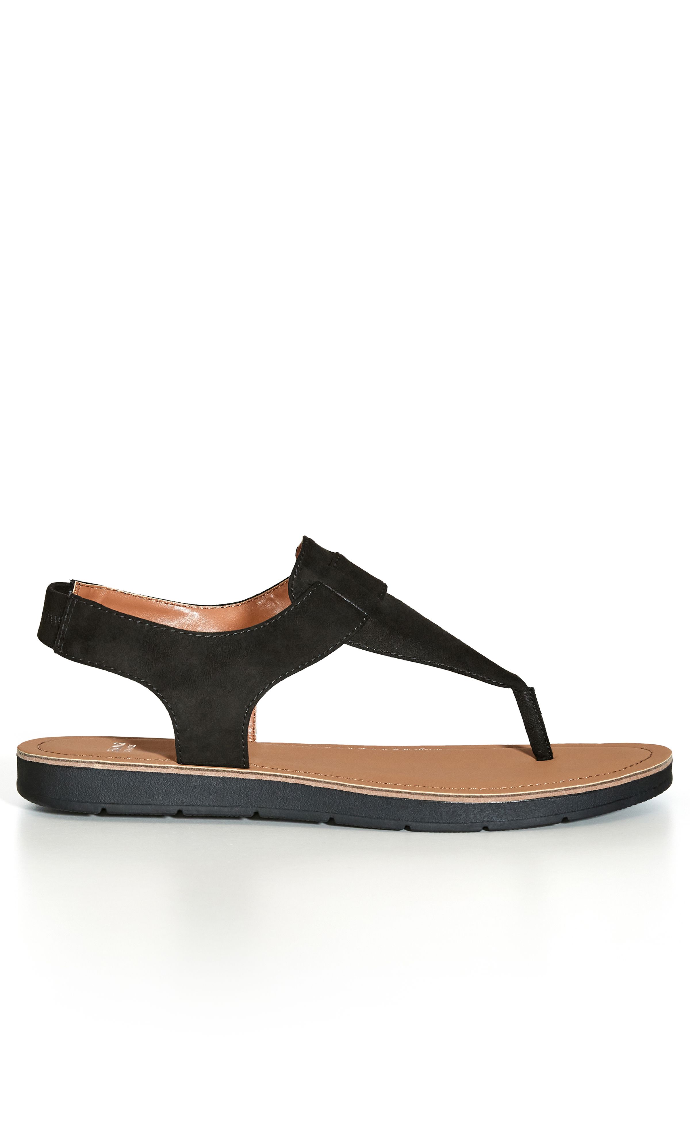 The Lexie Slingback Sandal is a simple yet chic choice, offering a minimalist toe post design and faux suede fabrication. Designed in a comfortable wide fit, you'll be reaching for this fashion-forward pair every weekend without fail! Key Features Include: - Round toe - Toe post design - Suede feel fabrication - Slip on style - Elasticated slingback - Chunky sole Complete your casual day look with a floral mini skirt, slogan tee and round rattan bag.