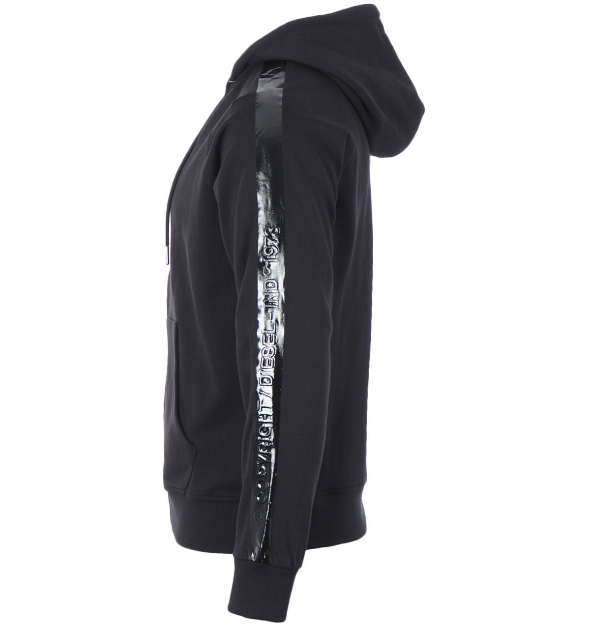 Diesel S-Gimk Zip Up Hooded Sweatshirt - Black