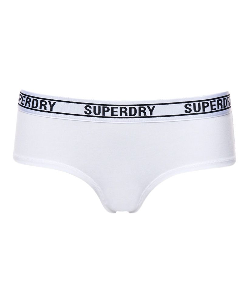 A classic addition to your essentials, our Organic Cotton Hipster Briefs are soft to touch and minimalist, with the added bonus of being sustainably sourced.Elasticated waistband with logo detailingBrief styleOrganic cotton blendMade with organic cotton grown using natural rather than chemical pesticides and fertilisers. The healthier soil this creates uses up to 80% less water which is better for our planet and for the farmers who grow it.Please note due to hygiene reasons, we are unable to offer an exchange or refund on underwear unless they are sealed in their original packaging. This does not affect your statutory rights.