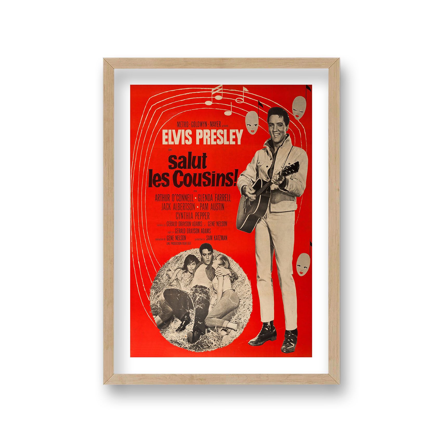 Elvis Presley Kissing Cousins Vintage Movie Poster French