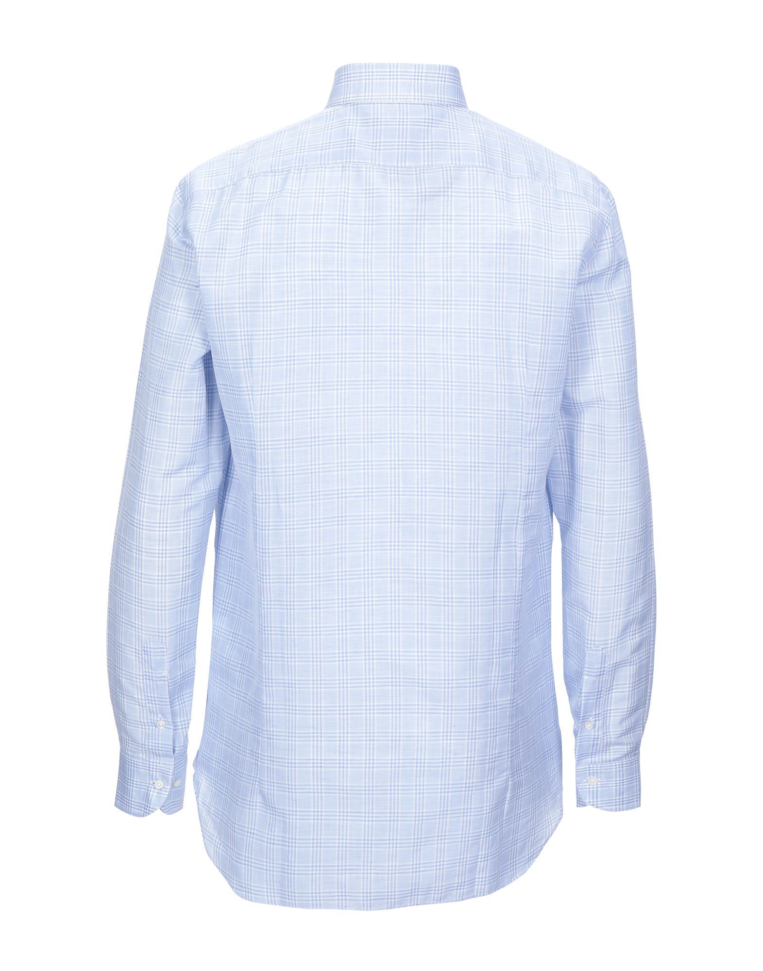 plain weave, no appliqués, checked, front closure, button closing, long sleeves, buttoned cuffs, classic neckline, no pockets, large sized