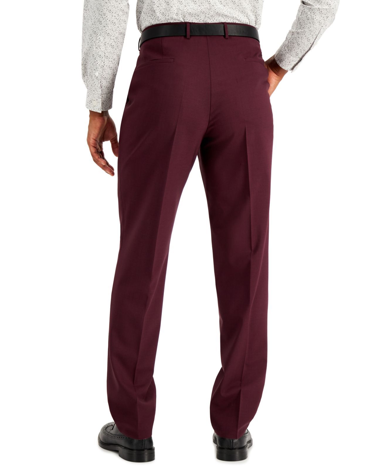 Color: Reds Size Type: Regular Bottoms Size (Men's): 34 Inseam: 33 Type: Pants Style: Dress Pants Occasion: Formal Material: Wool Blends Stretch: YES
