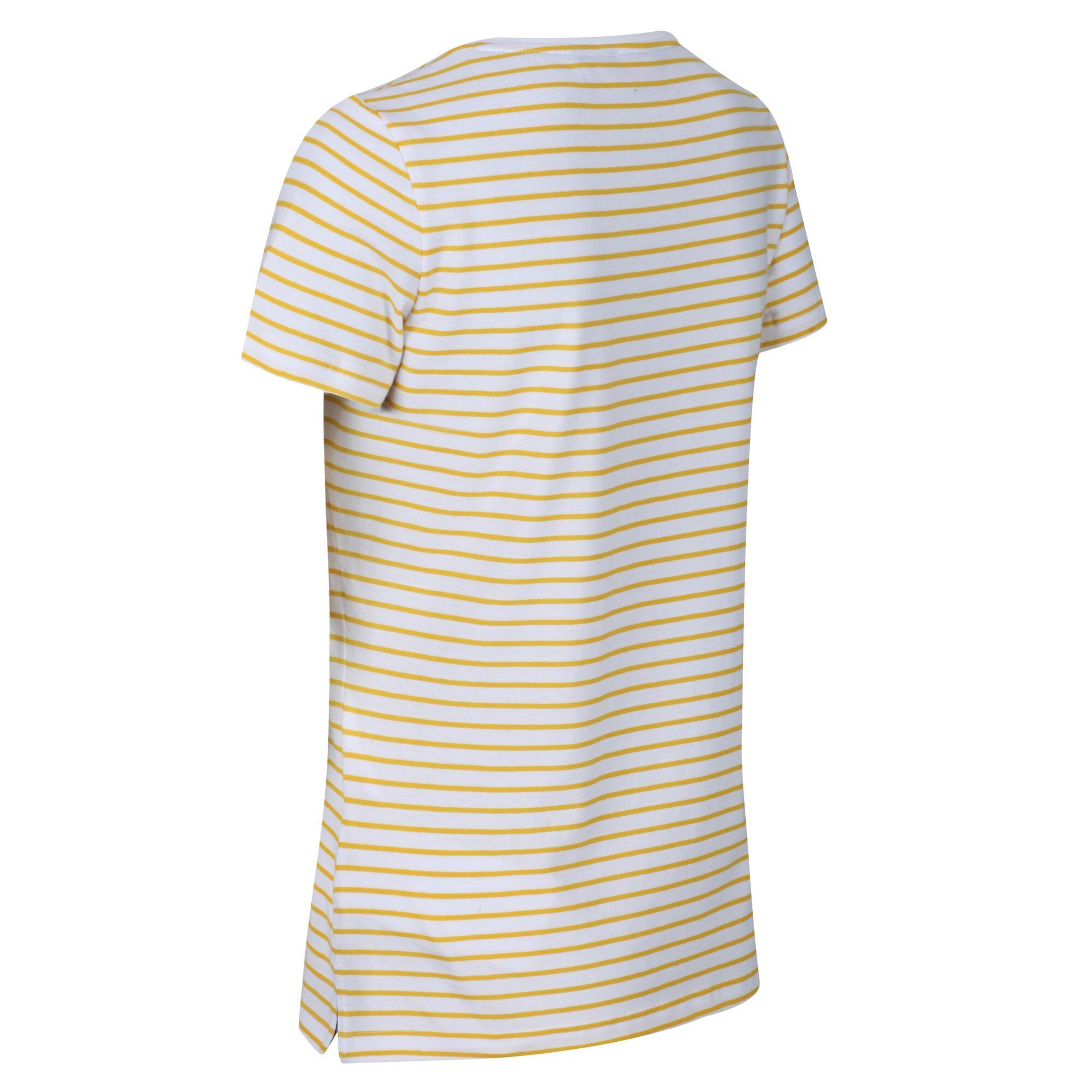Material: 100% cotton. Stripe jersey fabric. Foil print to chest. Round neck.