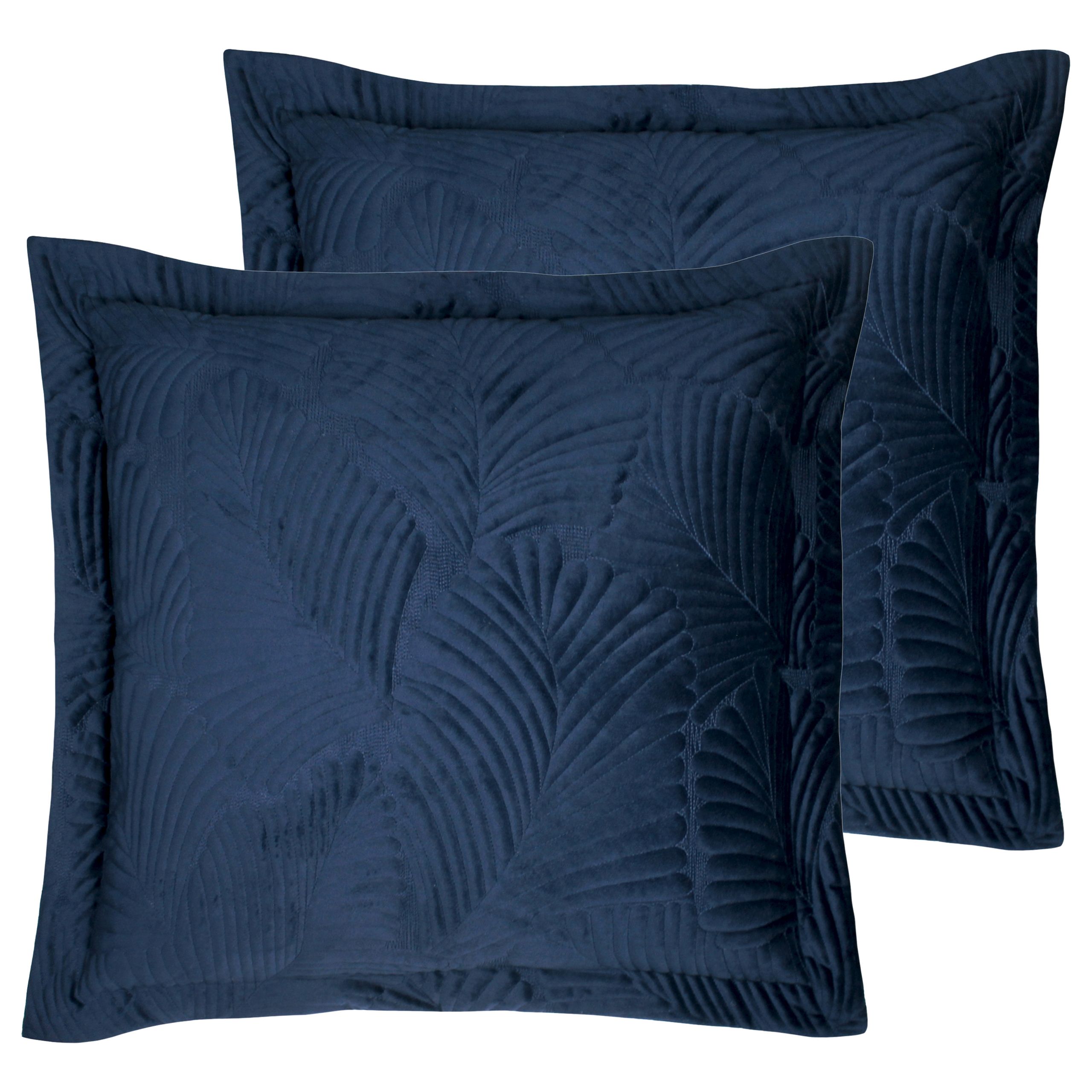 Add showstopping style and opulence to your bedroom with our quilted Palmeria Cushion, featuring luxe embroidery on a soft, sumptuous velvet. With a delicate cotton reverse and oxford edge for the perfect finishing touch, this design will compliment perfectly with its coordinating Duvet Cover Set and additional Pillowcase Set.