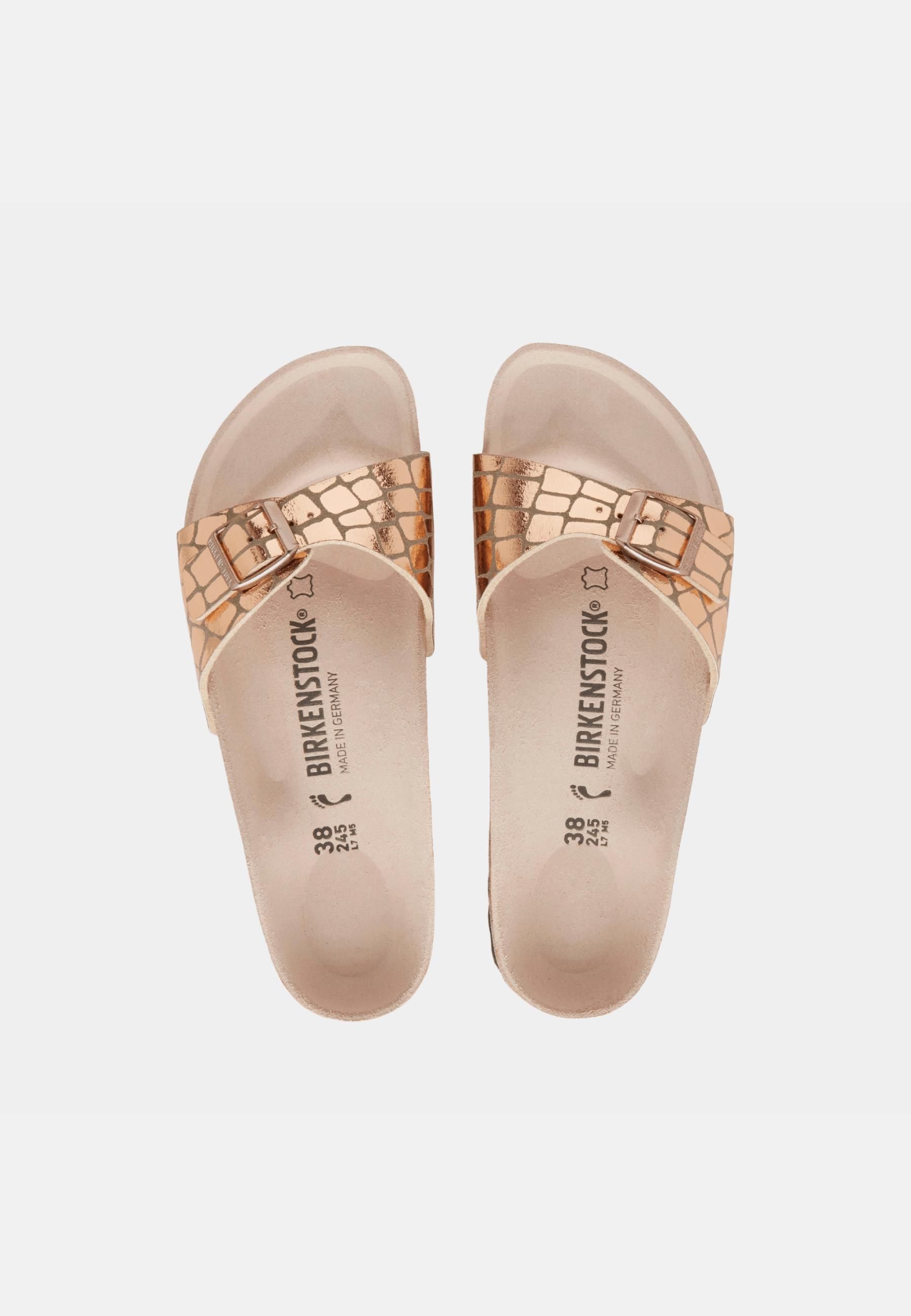 birkenstock gizeh gator gleam copper
