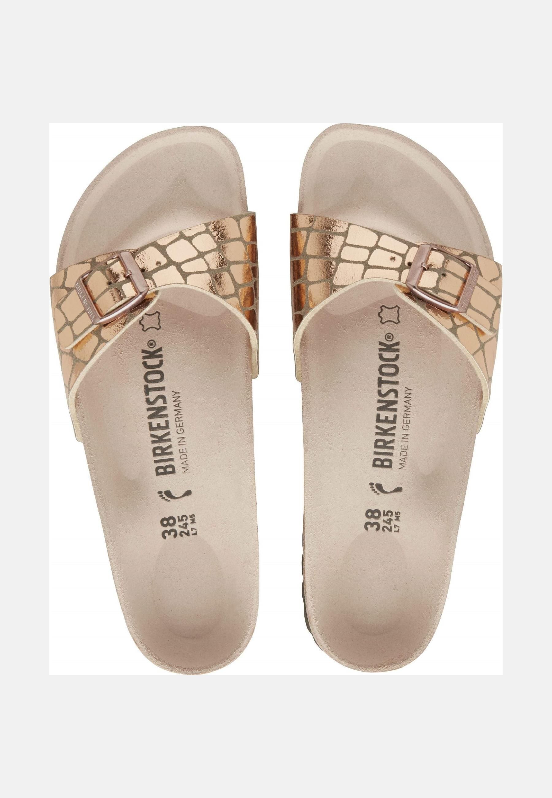 birkenstock gizeh gator gleam copper