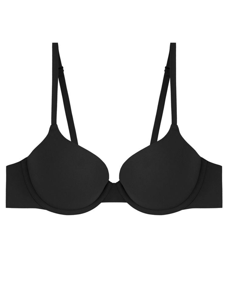 This Push Up bra is versatile with 2-way convertible straps that allows you to wear it regularly or crisscross. The straps are adjustable for a custom fit. This bra offers great uplift and is also ultra-soft against your skin and provides a smooth look under clothes.  Personalize your fit with 2-row metal coated hook-and-eye closure with 3-columns.