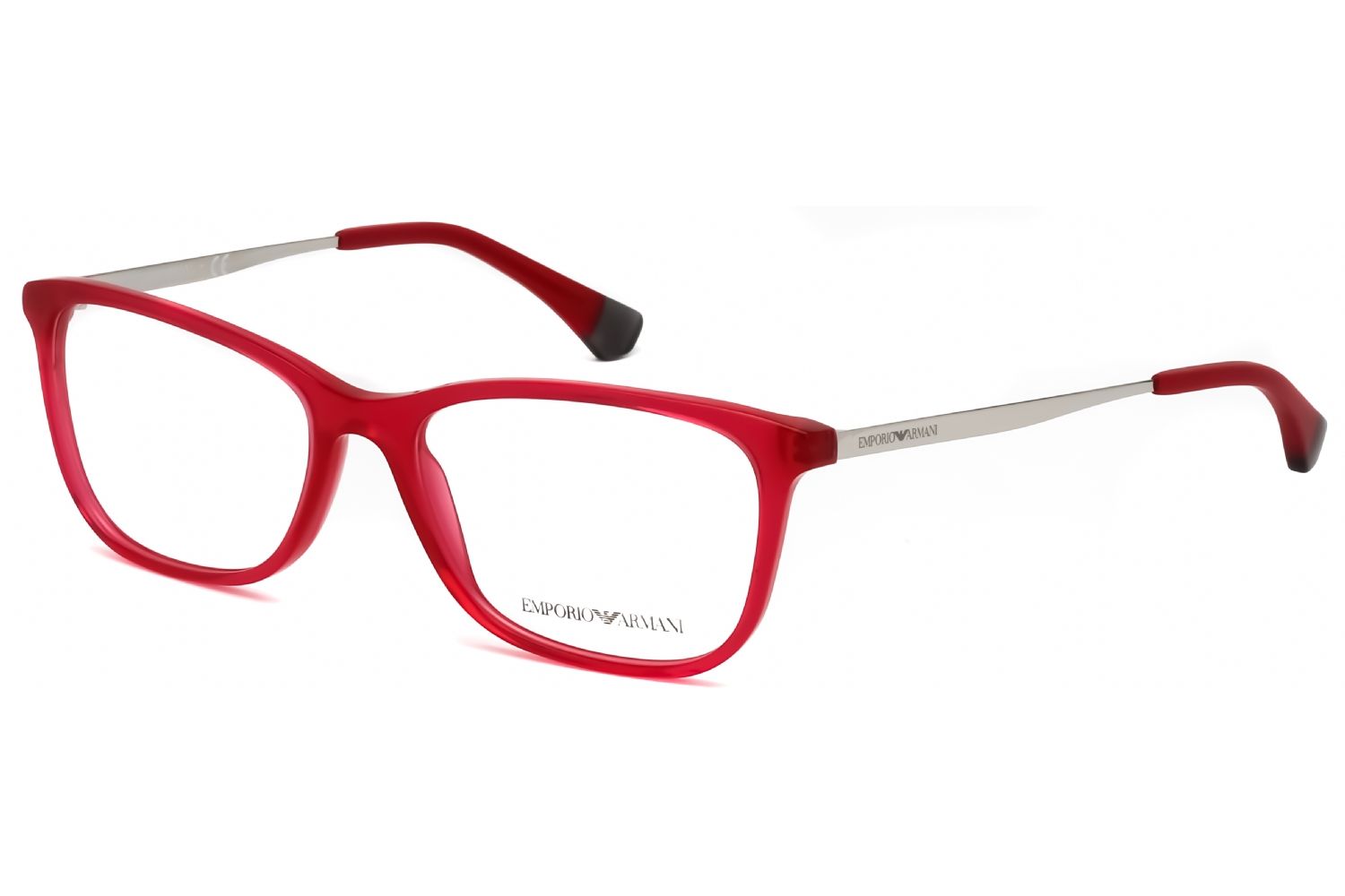 StyleName: Emporio Armani EA3119F Eyeglasses Red / Clear Lens Brand: Emporio Armani Frame Style: Rectangular Frame Material: plastic Color : Red / Clear Lens Men Eyeglasses