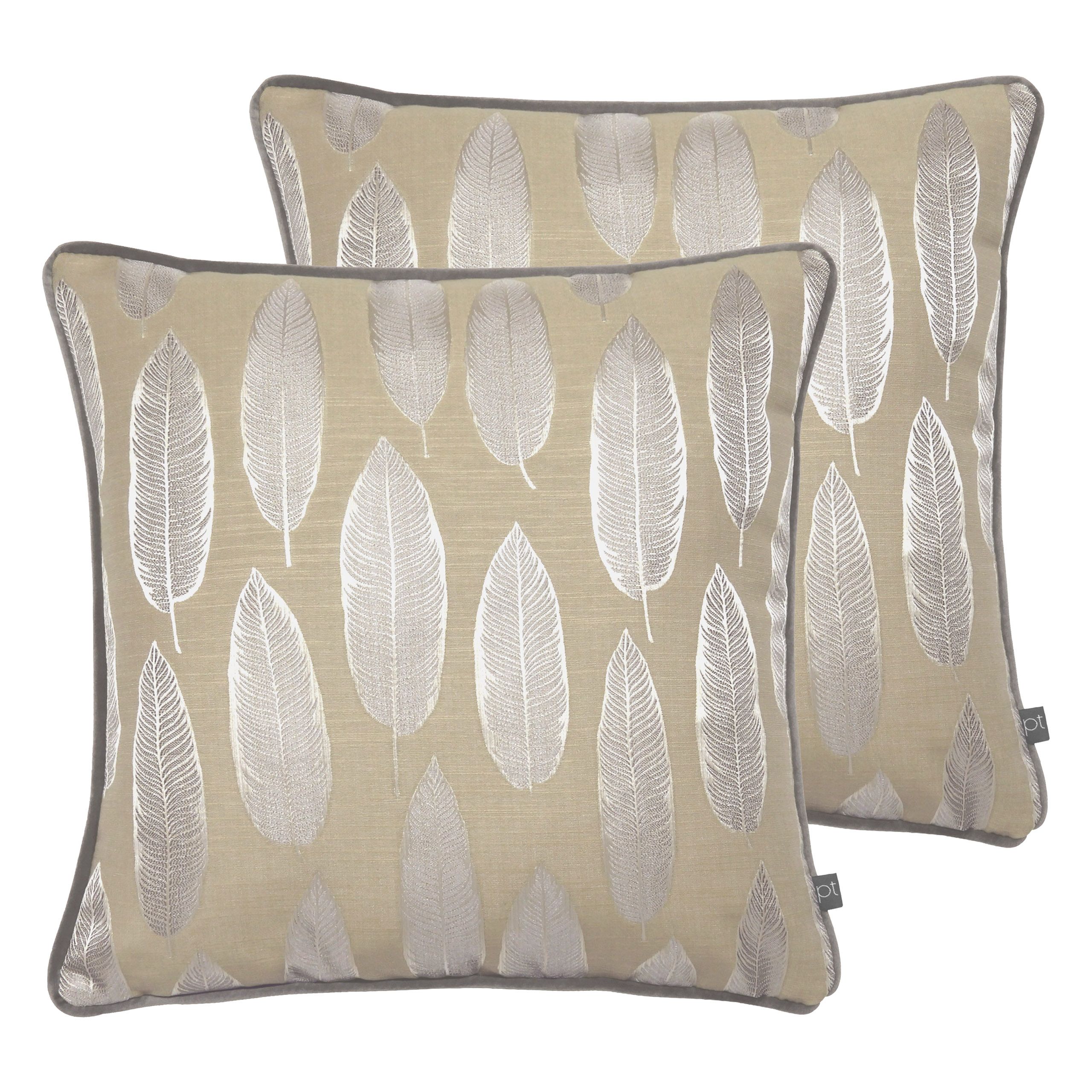 Quill is a glamorous cushion with a stylish feather design, finished brilliantly with a soft velvet piped edge.