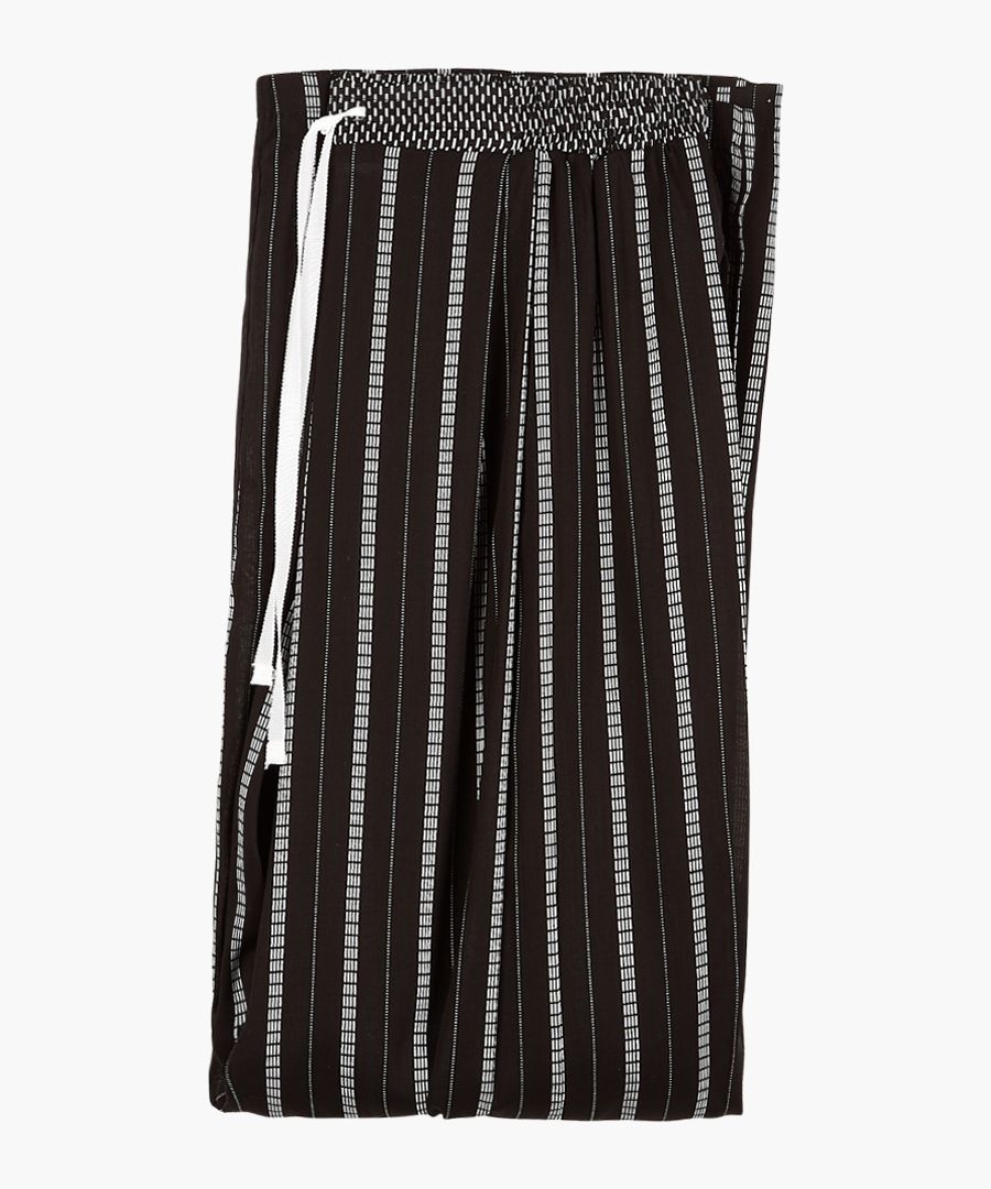 Black and white striped pyjama top