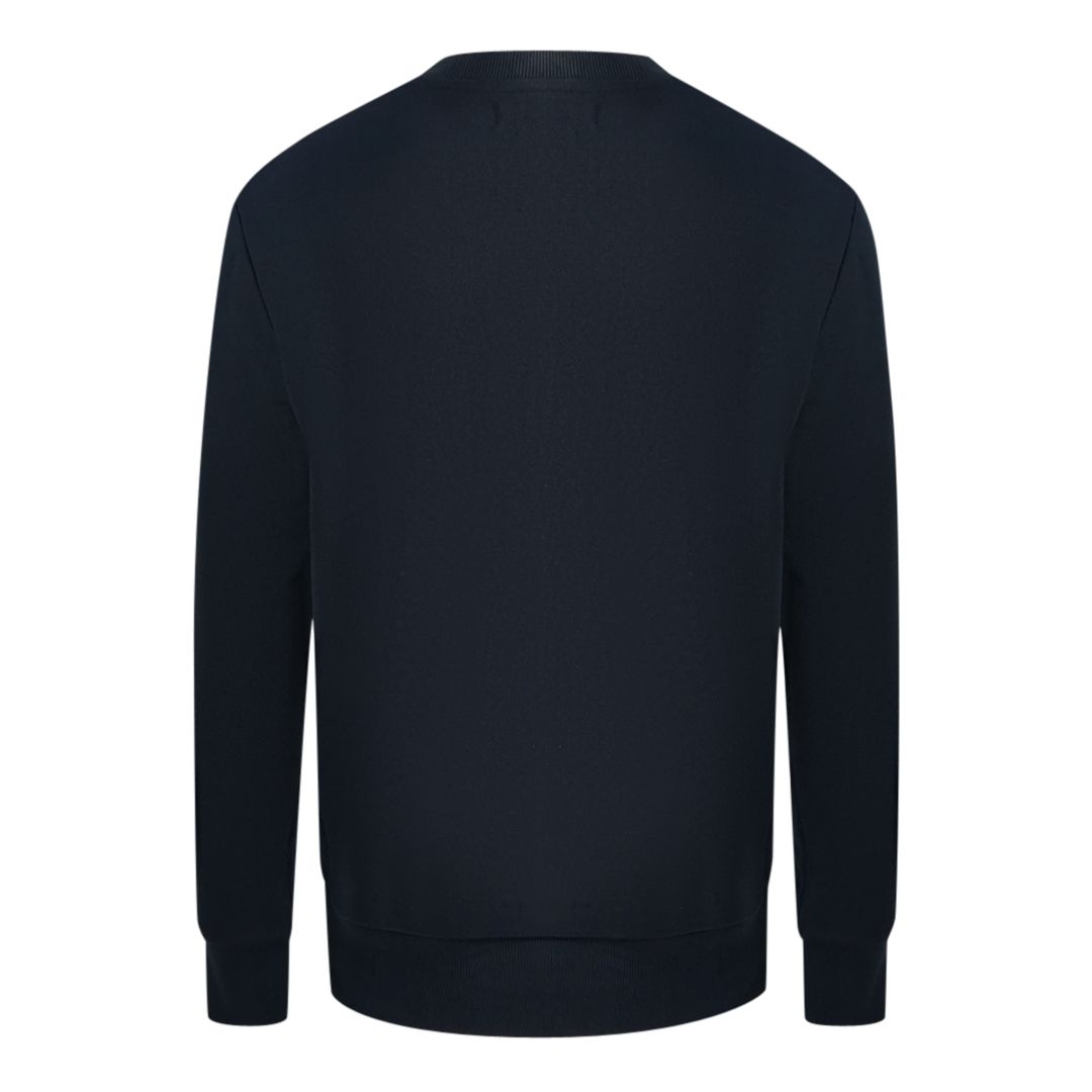 Fred Perry Arch Branding Logo Navy Blue Sweatshirt