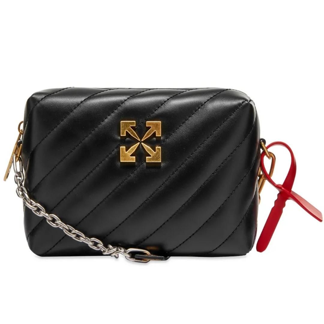 OffWhite Jackhammer Black Leather Camera Bag