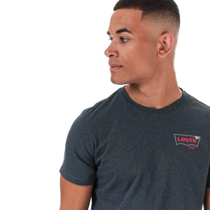 Mens Levi’s Graphic Crew Neck T-Shirt in grey.<BR><BR>- Ribbed crew neck.<BR>- Short sleeves. <BR>- Levi's logo printed at left chest.<BR>- Levi’s logo tab to side.<BR>- Tonal back neck tape.<BR>- Soft and comfortable cotton jersey fabric.<BR>- 100% Cotton.  Machine washable.<BR>- Ref: 22491-0882