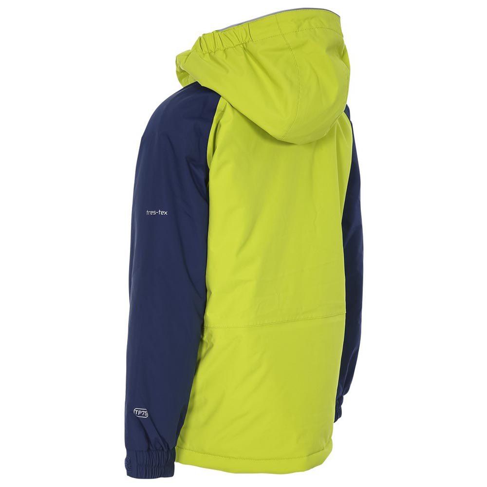 Shell: 100% Polyamide PU, Lining: 100% Polyester, Filling: 100% Polyester. Inner snowbreak. Adjustable cuff. Detatchable hood. Chest sizes: 2-3Yrs (21in), 3-4yrs (22in), 5-6yrs (24in), 7-8yrs (26in), 9-10yrs (28in), 11-12yrs (31in).