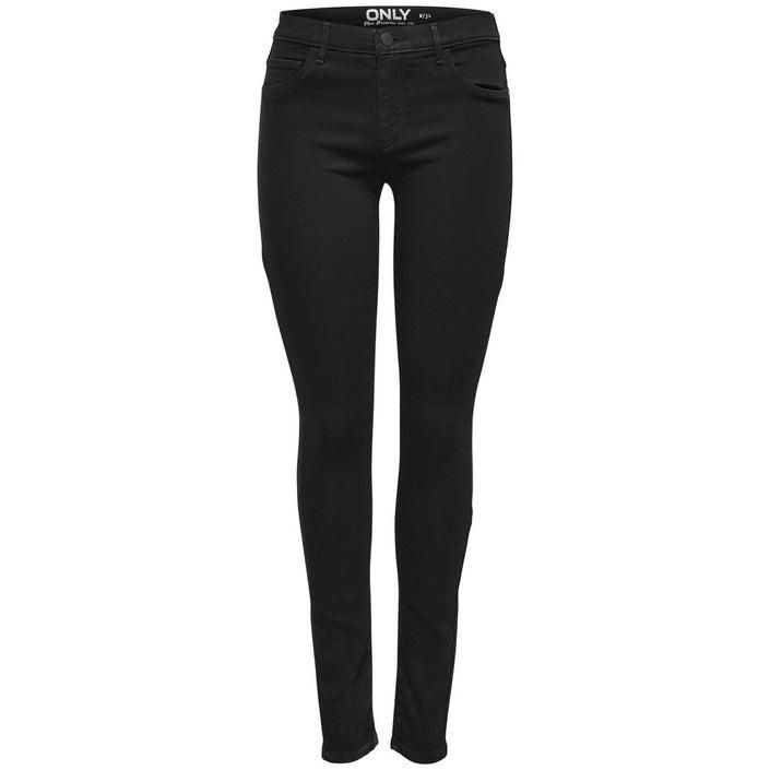 Brand: Only
Gender: Women
Type: Jeans
Season: Fall/Winter

PRODUCT DETAIL
• Color: black
• Fastening: zip and button
• Pockets: front and back pockets 

COMPOSITION AND MATERIAL
• Composition: -29% cotton -1% elastane -17% polyester -53% viscose 
•  Washing: machine wash at 30°