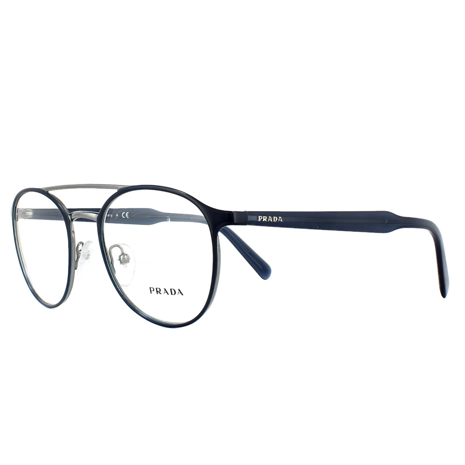 Prada Glasses Frames PR60TV VAZ1O1 Blue 49mm Mens