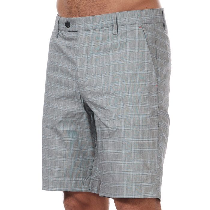 Men's Ted Baker Waltr Golf Checked Shorts in Grey