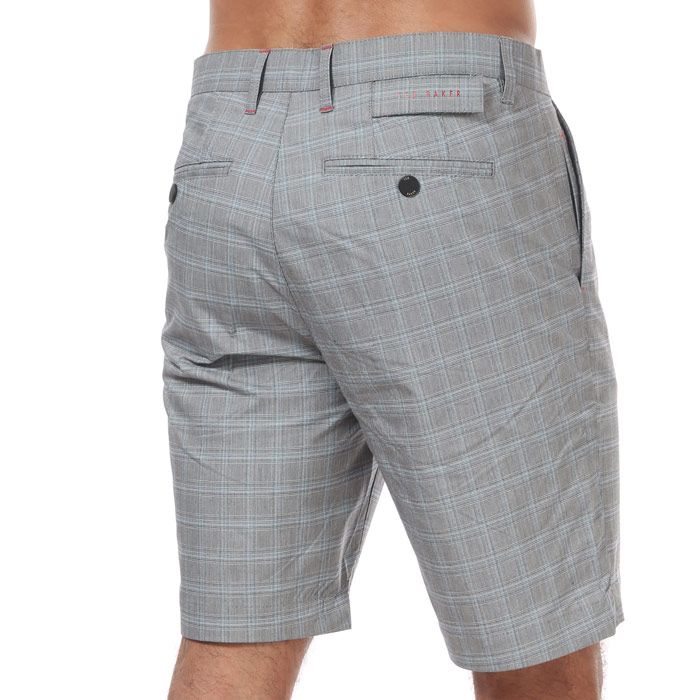 Men's Ted Baker Waltr Golf Checked Shorts in Grey