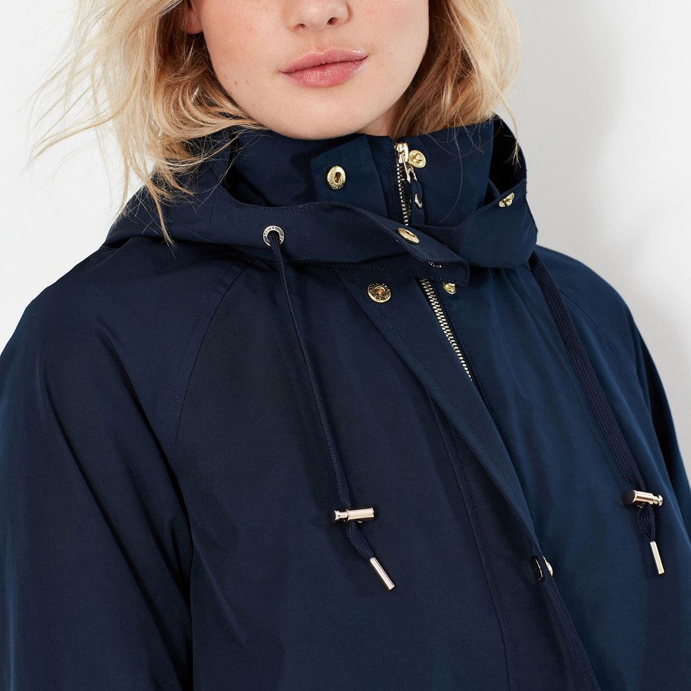 Joules Womens Helmsley Waterproof Longline Hooded Rain Coat
