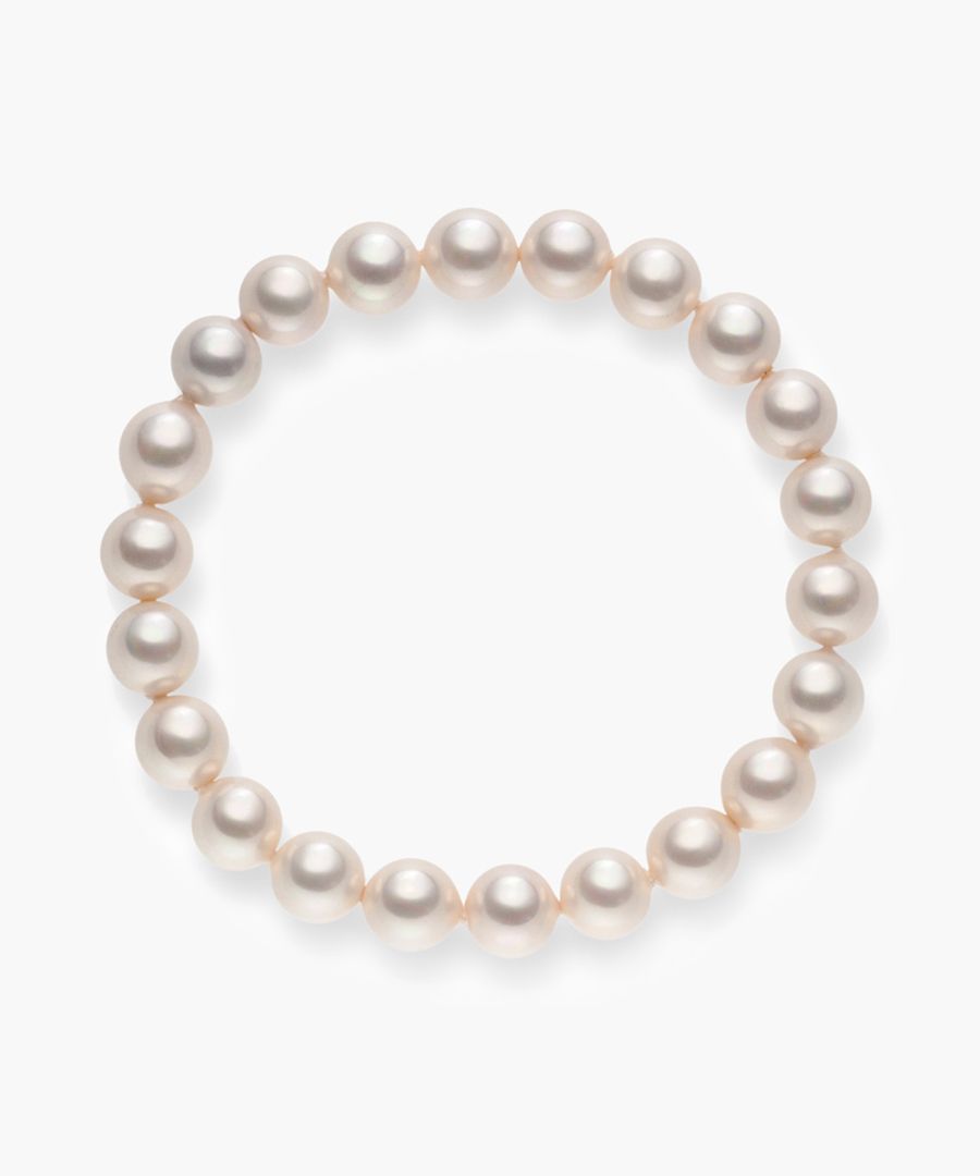Pink organic pearl bracelet