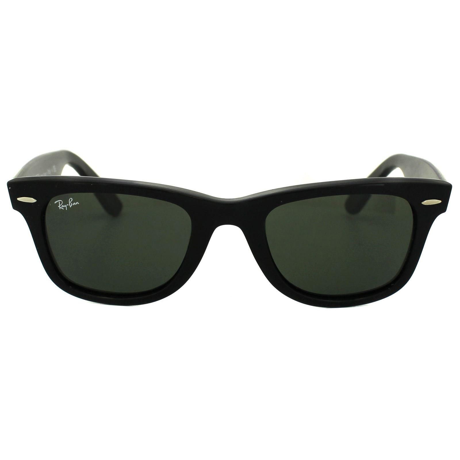 Ray-Ban Sunglasses Wayfarer 2140 901 Black Green G-15 Medium 50mm