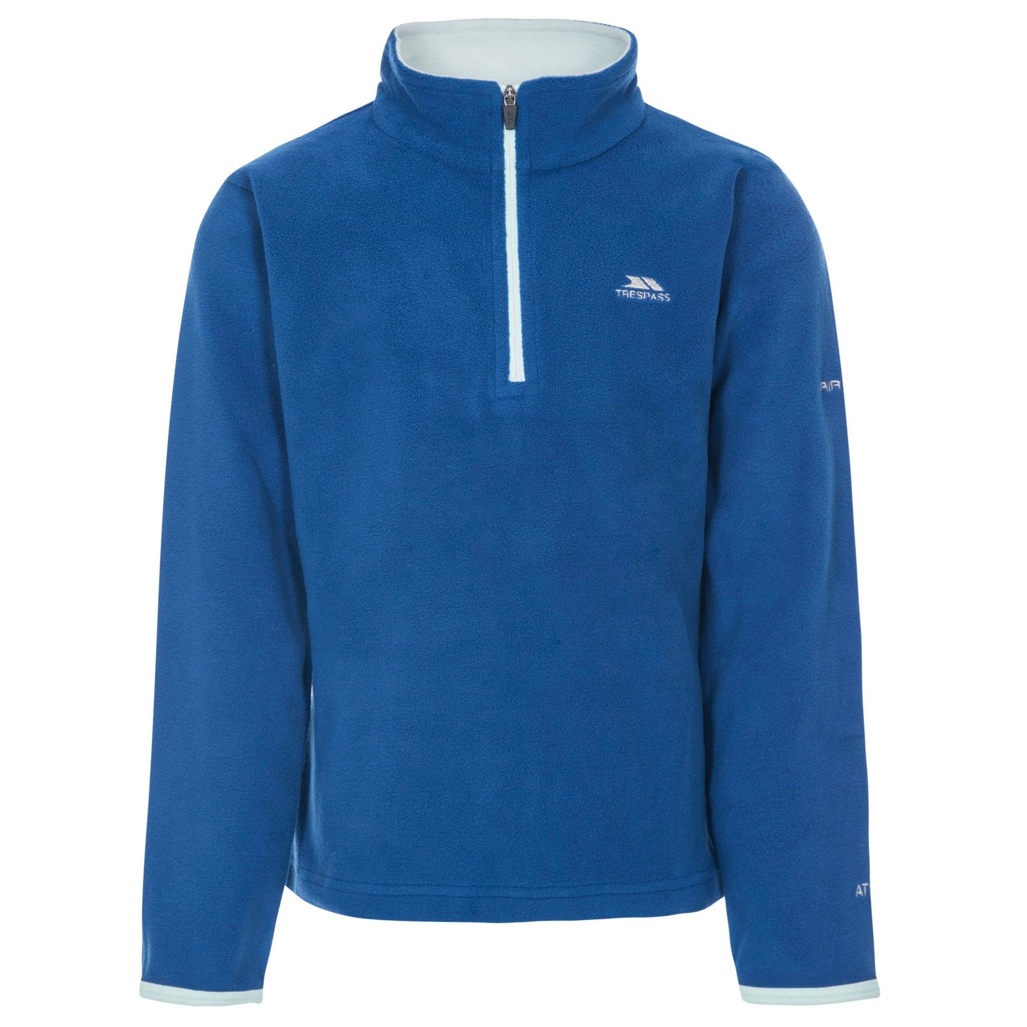 1/2 zip in contrast colour. Contrast binding on cuffs. Contrast facing on inner collar. Material: 100% polyester microfleece. Trespass Childrens Chest Sizing (approx): 2/3 Years - 21in/53cm, 3/4 Years - 22in/56cm, 5/6 Years - 24in/61cm, 7/8 Years - 26in/66cm, 9/10 Years - 28in/71cm, 11/12 Years - 31in/79cm.