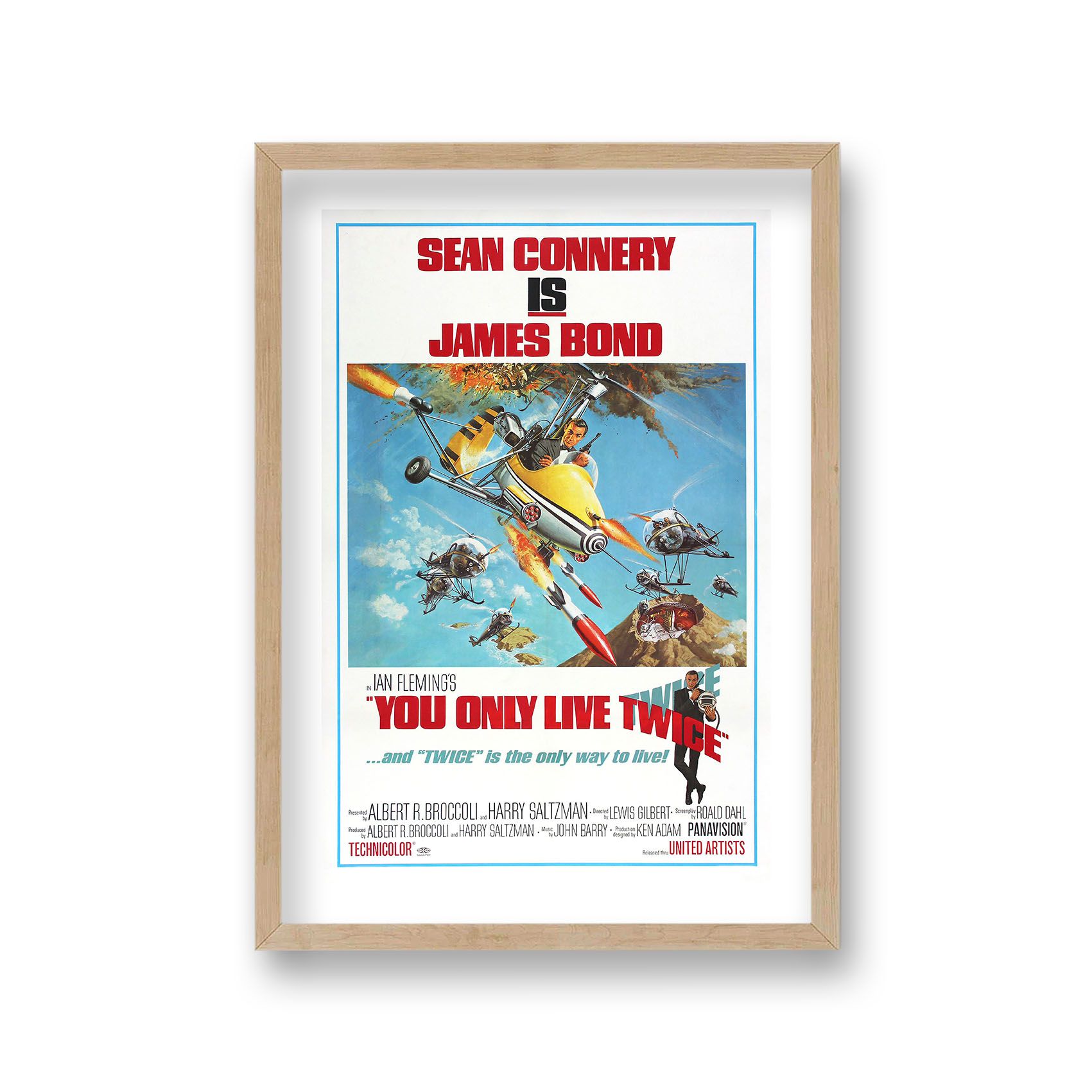 Sean Connery As James Bond You Only Live Twice Vintage Movie Poster Design 1 Portrait