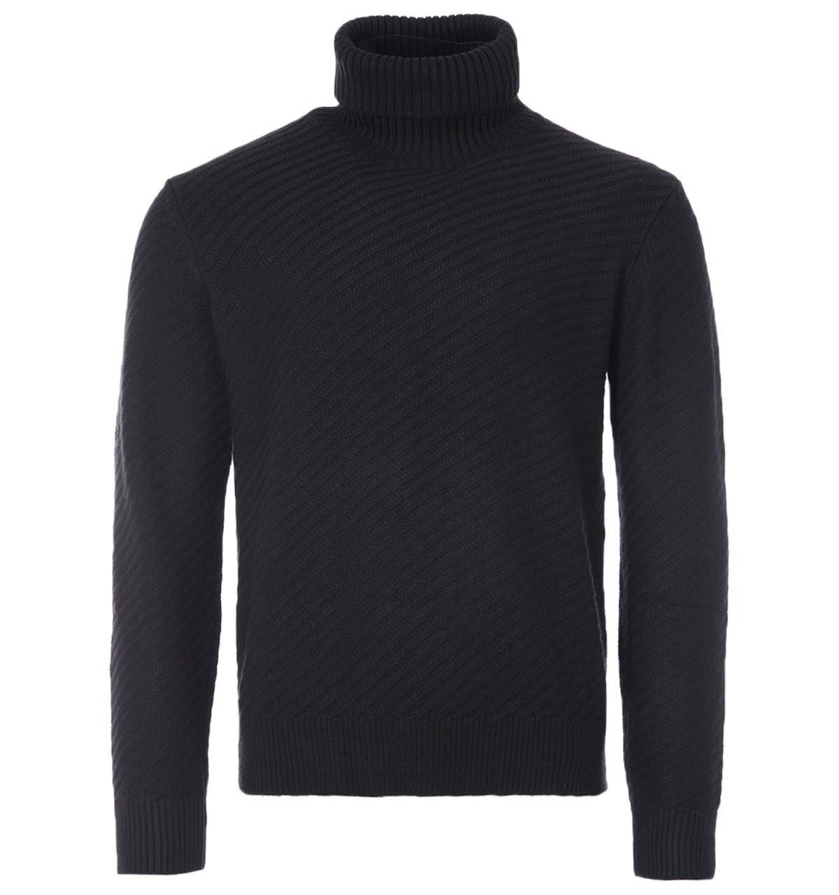 Armani Exchange present this Diagonal Knit Roll Neck Sweater, perfect for those chilly days. The distinctive diagonal knit elevates the classic sweater with understated style. Knitted from a blend of wool and synthetics providing a soft and comfortable feel. Featuring a ribbed roll neck, long sleeves and ribbed trims. Finished with subtle Armani Exchange branding. Regular Fit, Viscose, Acrylic, Nylon & Wool Knit, Ribbed Roll Neck, Long Sleeves, Ribbed Cuffs & Hem, Armani Exchange Branding. Style & Fit:Regular Fit, Fits True to Size. Composition & Care:50% Viscose, 30% Acrylic, 15% Polyamide (Nylon), 5% Wool, Machine Wash.