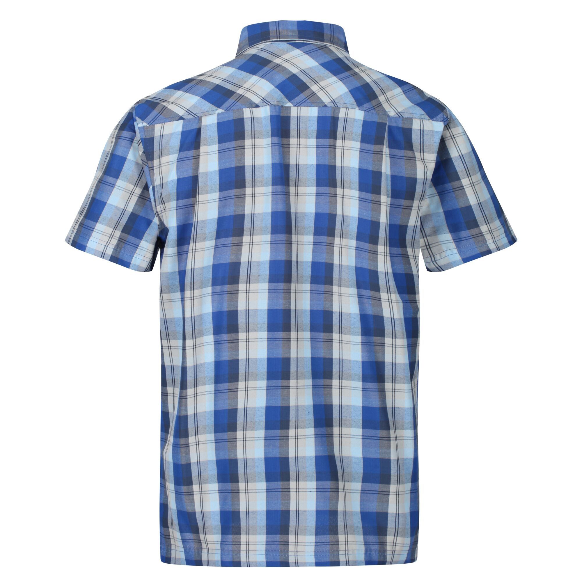 Material: 100% Polyester. Good wicking performance. Quick drying. 1 chest pocket.