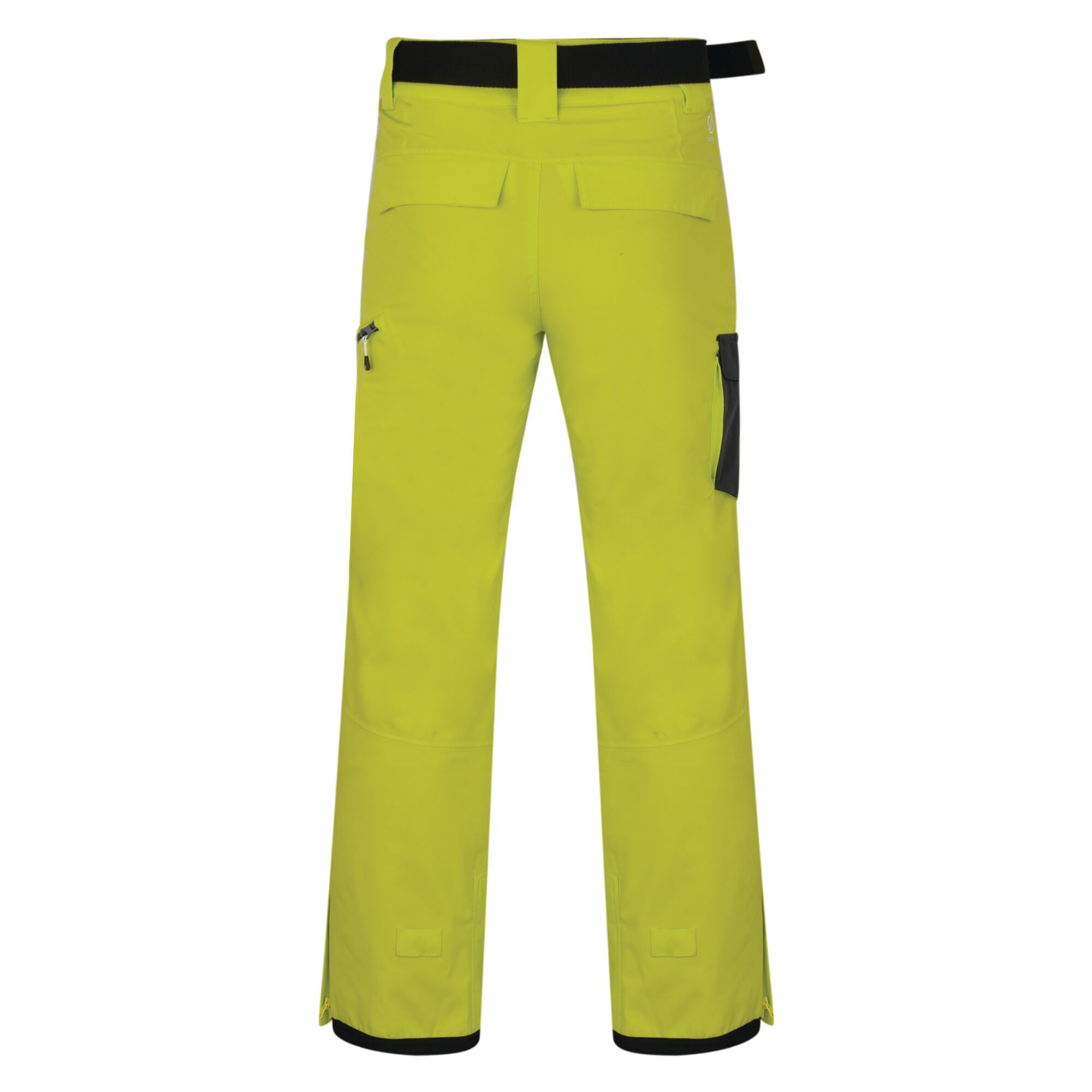 Material: polyester: 100%. Waterproof and breathable Ared V02 20000 polyester 4-way stretch fabric. Durable water repellent finish. Taped seams. High loft polyester insulation. Warm touch lining to upper legs. Waist belt with metal buckle fastener. Multiple pockets including zipped pockets. Articulated knee design. Reinforced self fabric overlay at inner ankle. Zip gusset at hem. Reinforced binding at hem. Tab up hem. Integral snow gaiters.