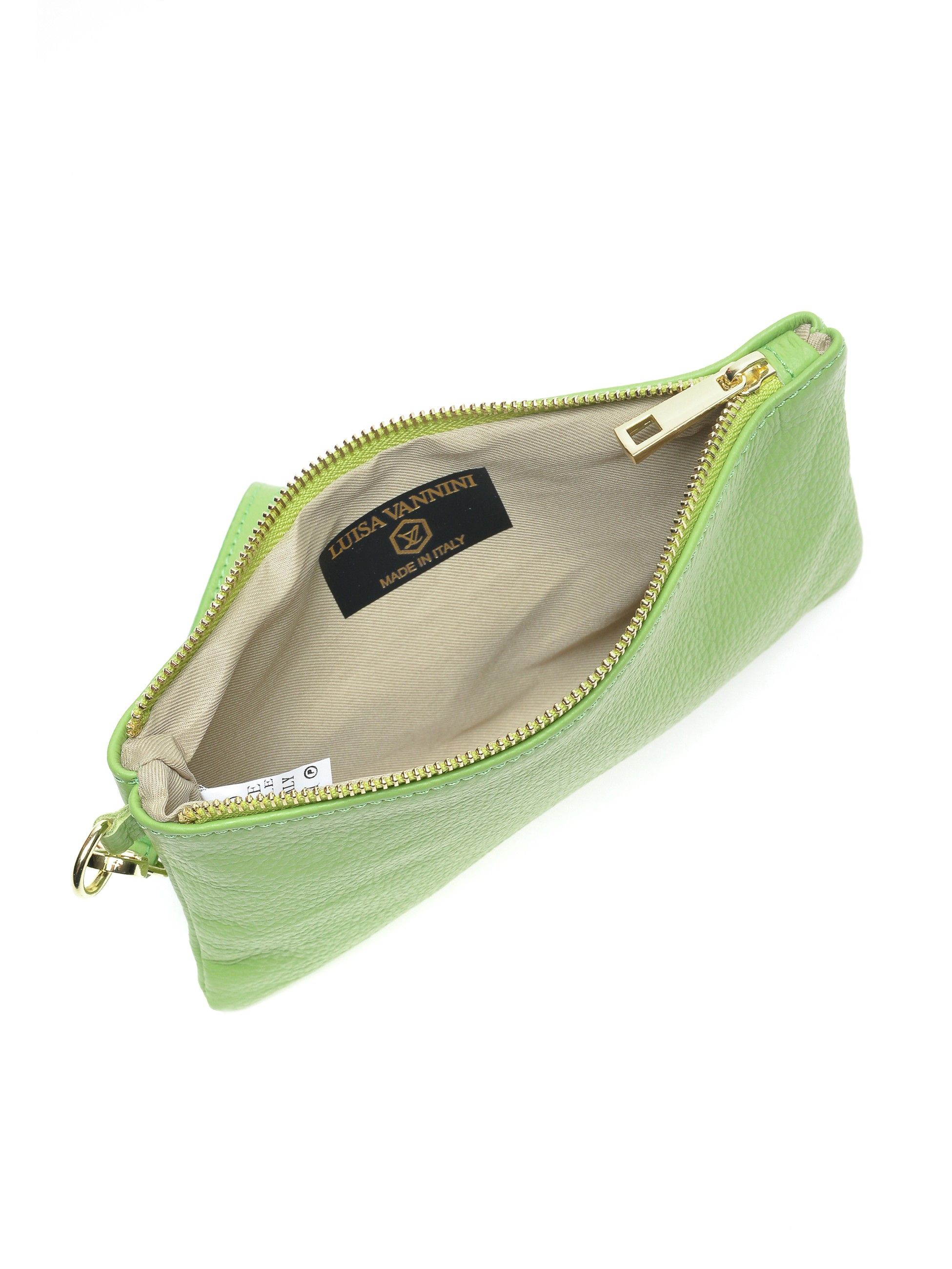 Clutch Bag
100% cow leather
Top zip closure
Dimensions (L): 13x22.5x / cm
Handle: 27 cm
Shoulder strap: /