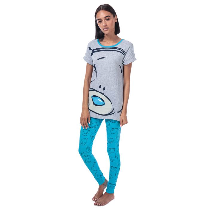 Womens Me To You Tatty Teddy Pyjamas in blue.<BR><BR>Top:<BR>- Grey marl cotton rich t-shirt.<BR>- Contrast ribbed wide round neck.<BR>- Short sleeves with turn-back cuffs.<BR>- Large Tatty Teddy graphic printed to front.<BR>- Measurement from shoulder to hem: 25in approximately.<BR>- 92% Cotton  8% Polyester.  Machine washable.  <BR><BR>Bottoms:<BR>- Blue cotton rich pyjama bottoms with allover Tatty Teddy print.<BR>- Elasticated waist.<BR>- Ribbed cuffs.<BR>- Inside leg length measures 31in approximately.<BR>- 100% Cotton.  Machine washable.  <BR>- Ref: 29722<BR><BR>Measurements are intended for guidance only.