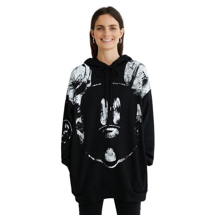 Brand: Desigual
Gender: Women
Type: Sweatshirts
Season: Fall/Winter

PRODUCT DETAIL
• Color: black
• Pattern: print
• Sleeves: long
• Collar: hood

COMPOSITION AND MATERIAL
• Composition: -84% cotton -1% elastane -15% polyester 
•  Washing: machine wash at 30°