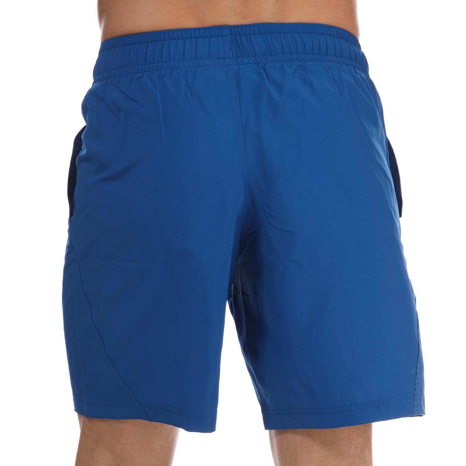 Mens Under Armour Woven Graphic Shorts in blue.- Encased elastic waistband with internal drawcord.- Open hand pockets.- Lightweight woven fabric delivers superior comfort & durability.- Main material: 100% Polyester.  Machine washable.- Ref: 1361434432