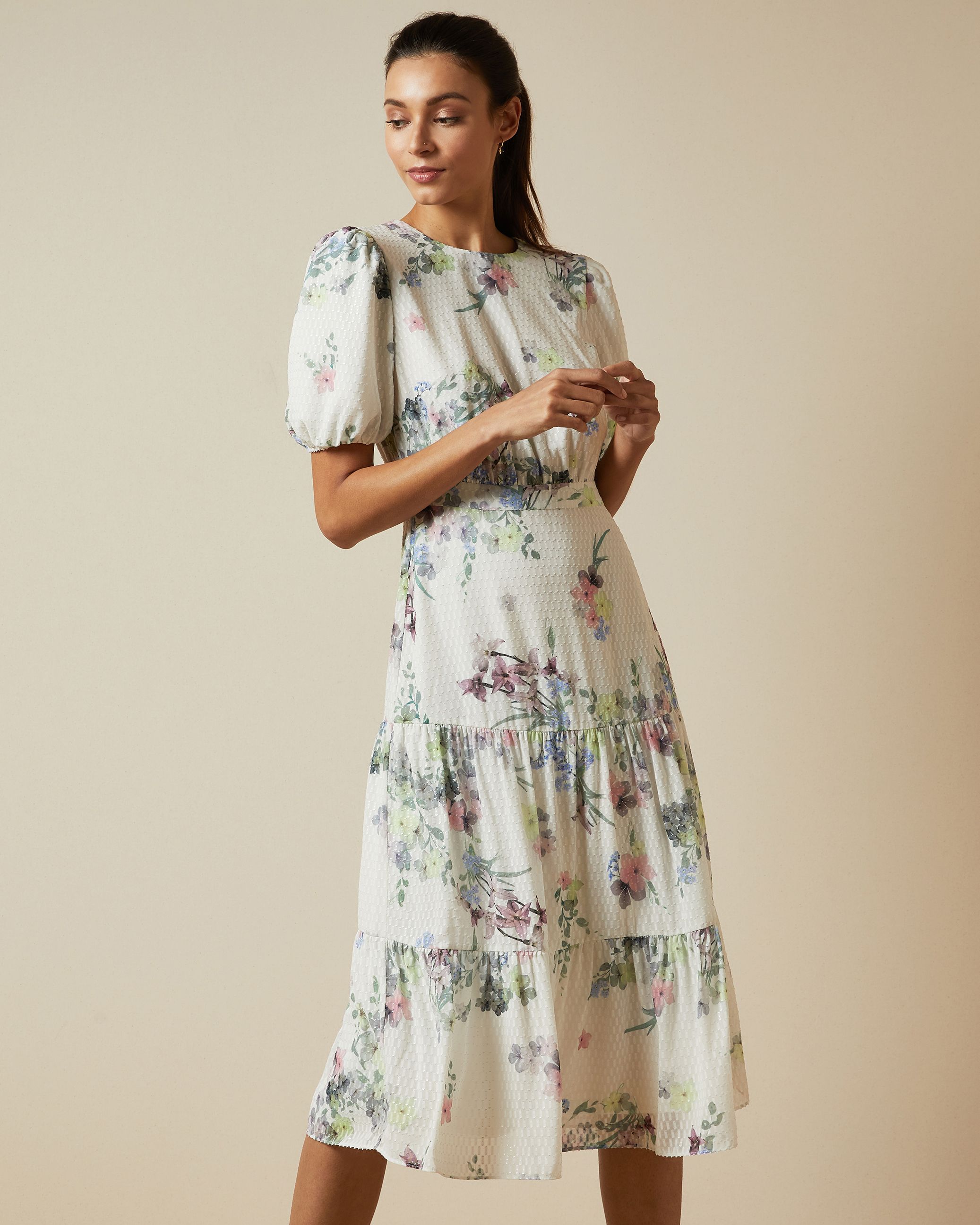 ted baker puff sleeve dress