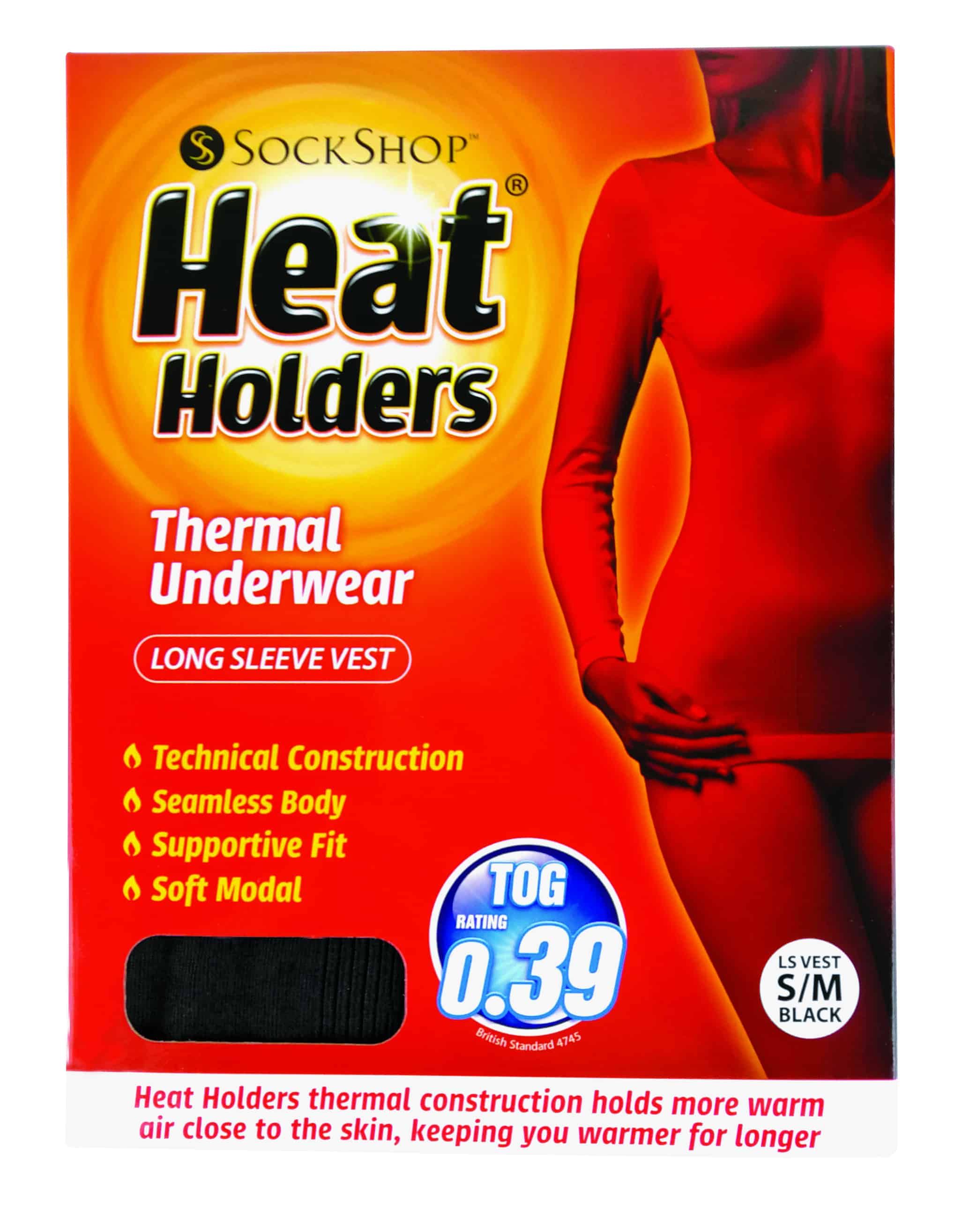 Heat Holders Ladies Cotton Thermal Underwear Long Sleeve Top Vest