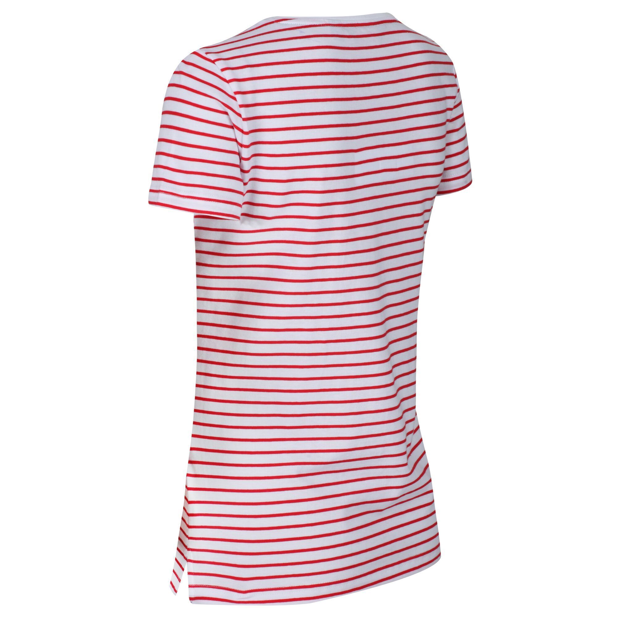 Material: 100% cotton. Stripe jersey fabric. Foil print to chest. Round neck.