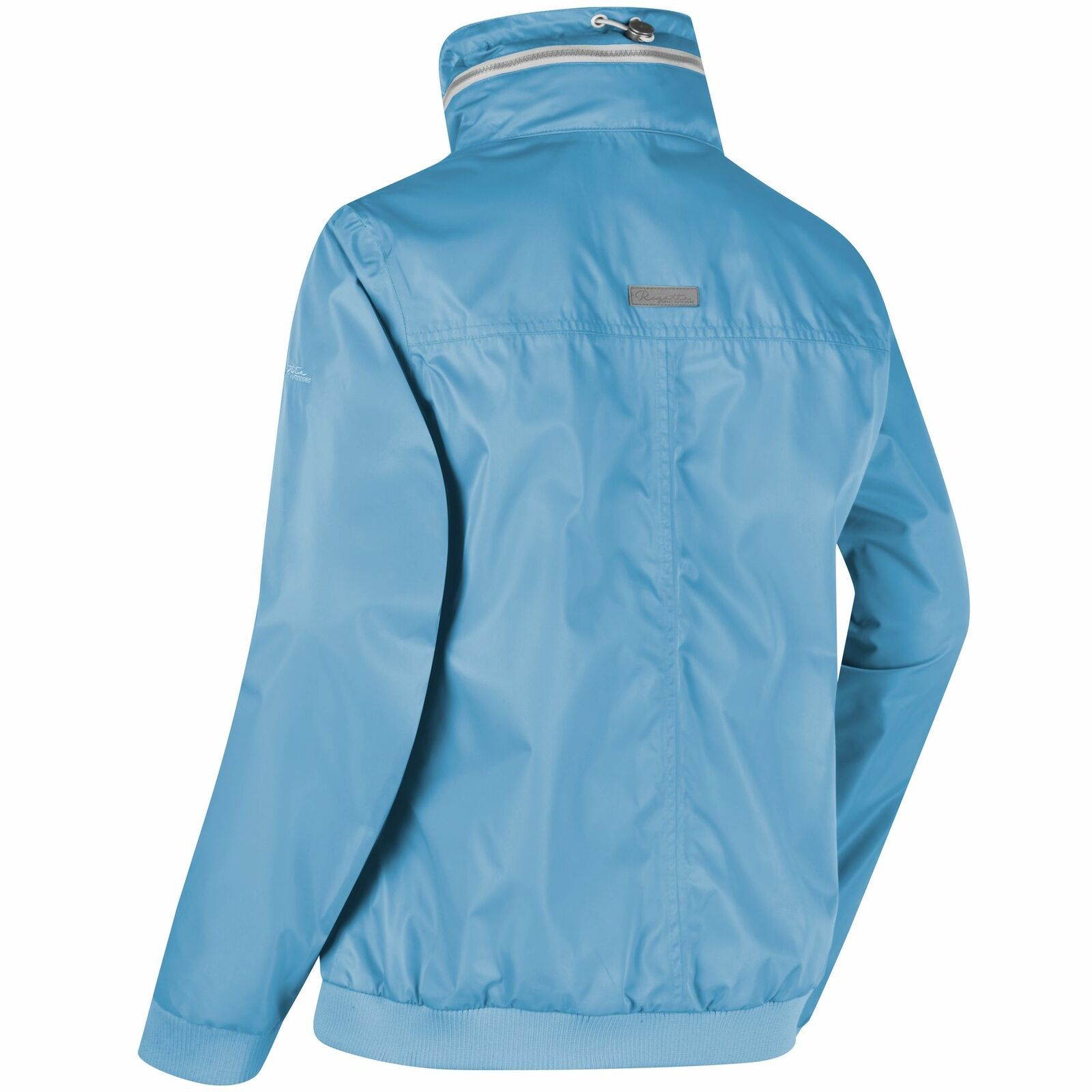 100% Polyester. The high-shine Kadisha bomber jacket is waterproof and breathable with a neat zip-away hood. This stylish summer cover up uses ISOTEX 5,000 fabric technology with sealed seams and a DWR (Durable Water Repellent) finish. With `rose gold` zips and poppers, ribbed fabric at the waist and cuffs for a shapely fit and a small Regatta badge on the hem. Regatta Womens sizing (bust approx): 6 (30in/76cm), 8 (32in/81cm), 10 (34in/86cm), 12 (36in/92cm), 14 (38in/97cm), 16 (40in/102cm), 18 (43in/109cm), 20 (45in/114cm), 22 (48in/122cm), 24 (50in/127cm), 26 (52in/132cm), 28 (54in/137cm), 30 (56in/142cm), 32 (58in/147cm), 34 (60in/152cm), 36 (62in/158cm).