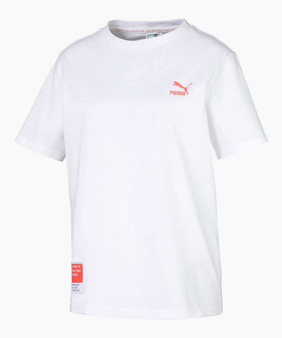 X pantone white pure cotton t-shirt