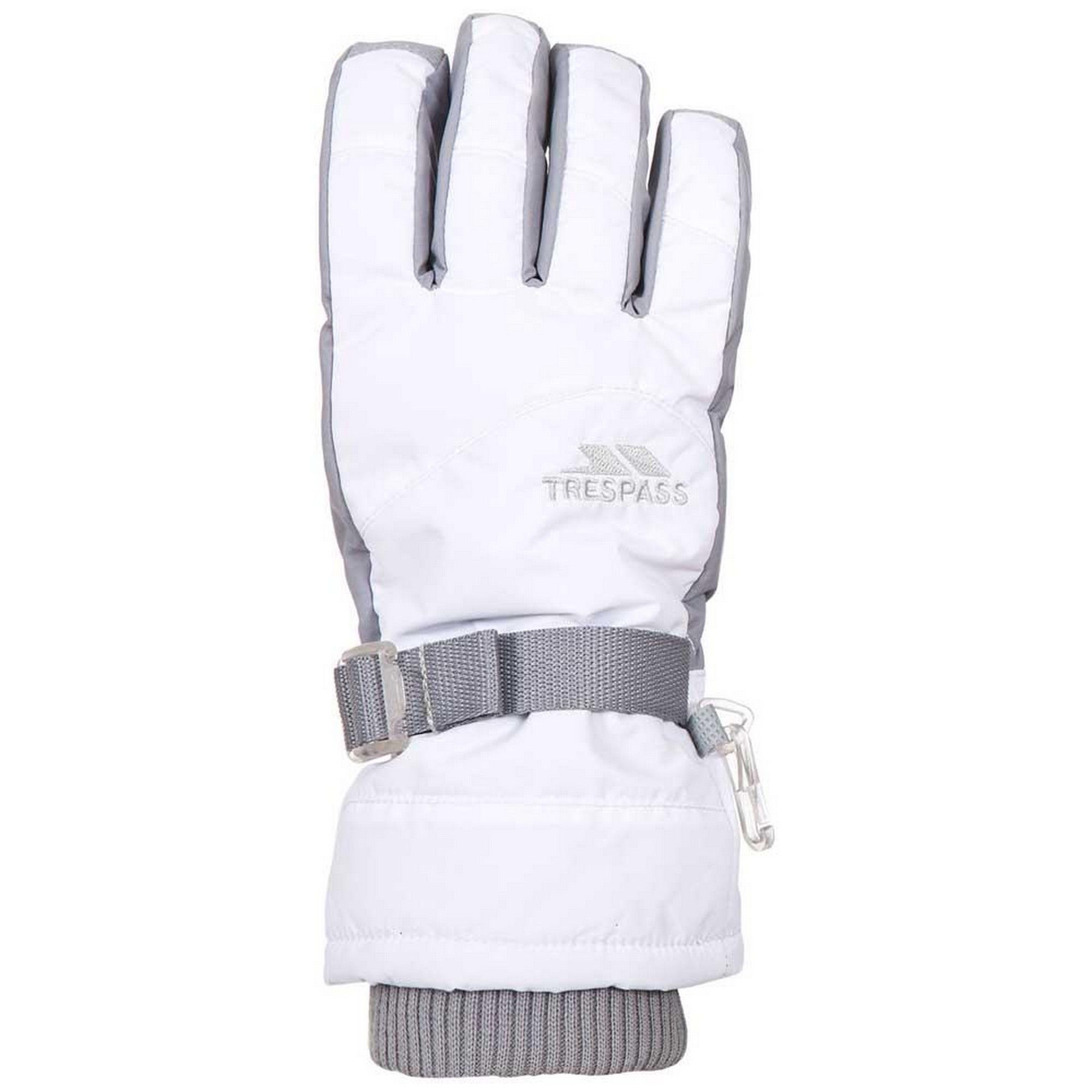 Lightly padded waterproof and breathable gloves. Adjustable wrist strap. Adjustable glove retainer. Goggle wipe functionality. Material: Shell: 100% Polyester. Palm: 100% Polyurethane. Lining: 100% Polyester. Filling: 100% Polyester.