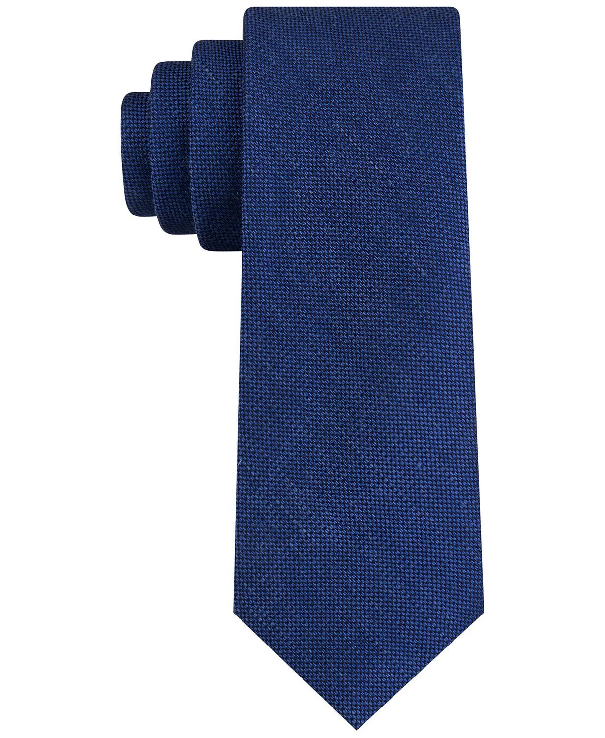 Color: Blues Size: One Size Pattern: Solid Type: Tie Width: Skinny (Material: Linen Blends