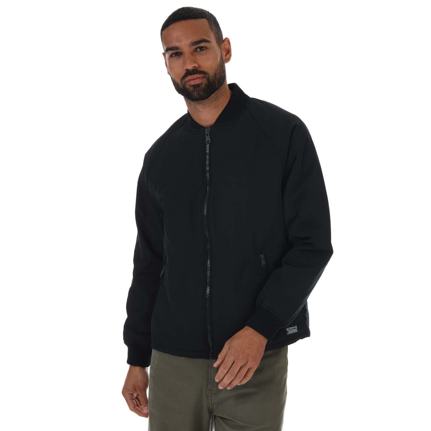 Men's Levis Hyde Quilted Bomber Jacket in Black